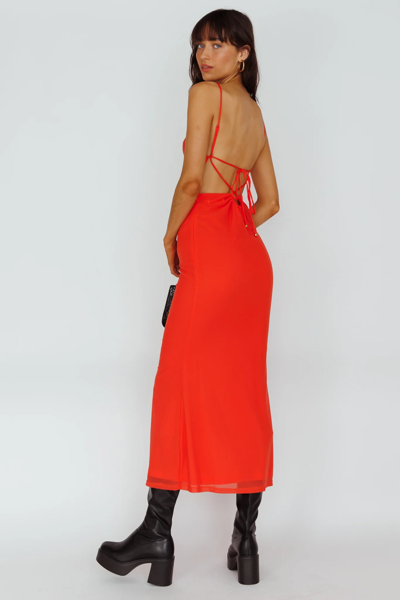 Genova Strappy Back Maxi Dress Coral - Sonourner
