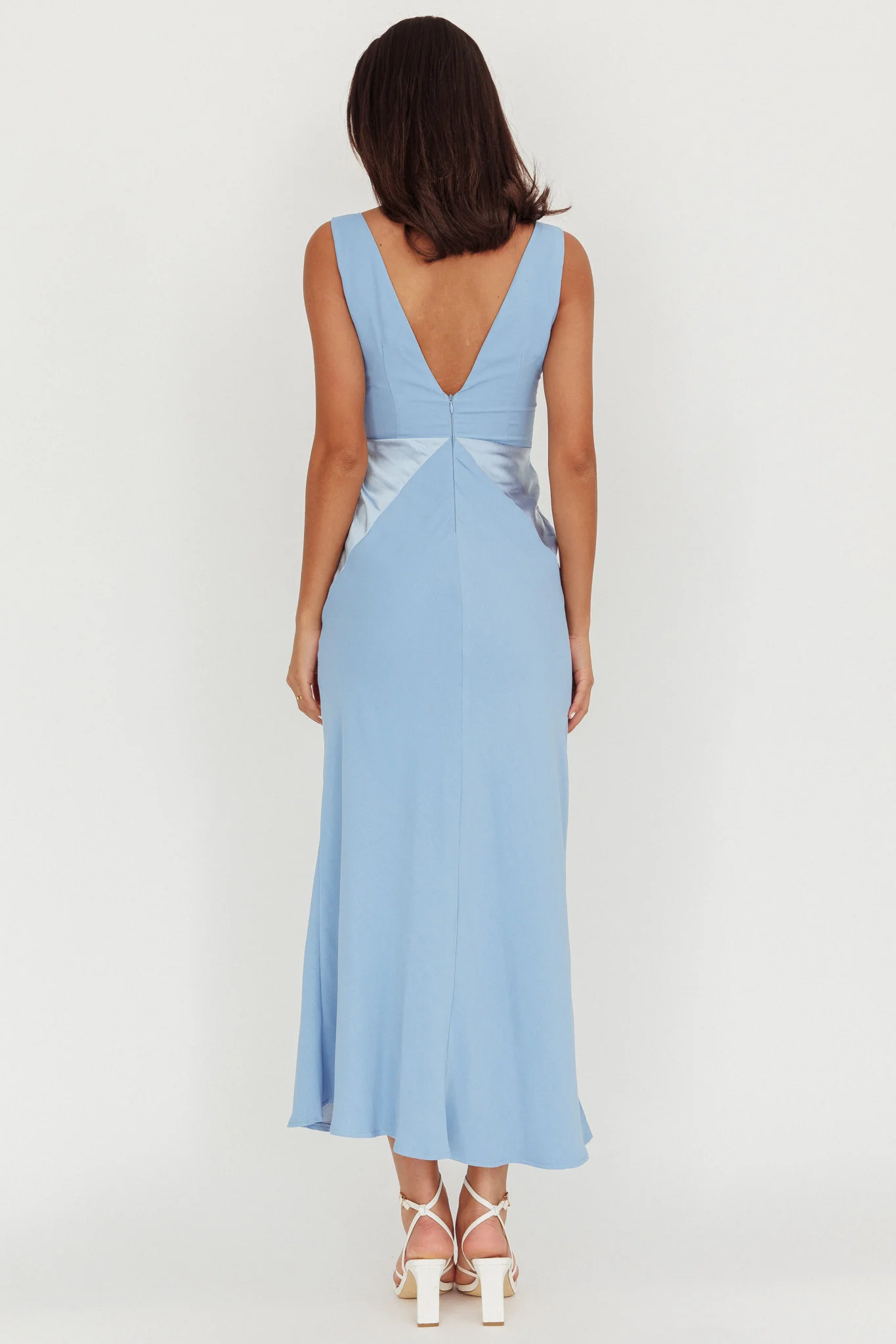Soul Fire V-Neck Maxi Dress Blue - Sonourner