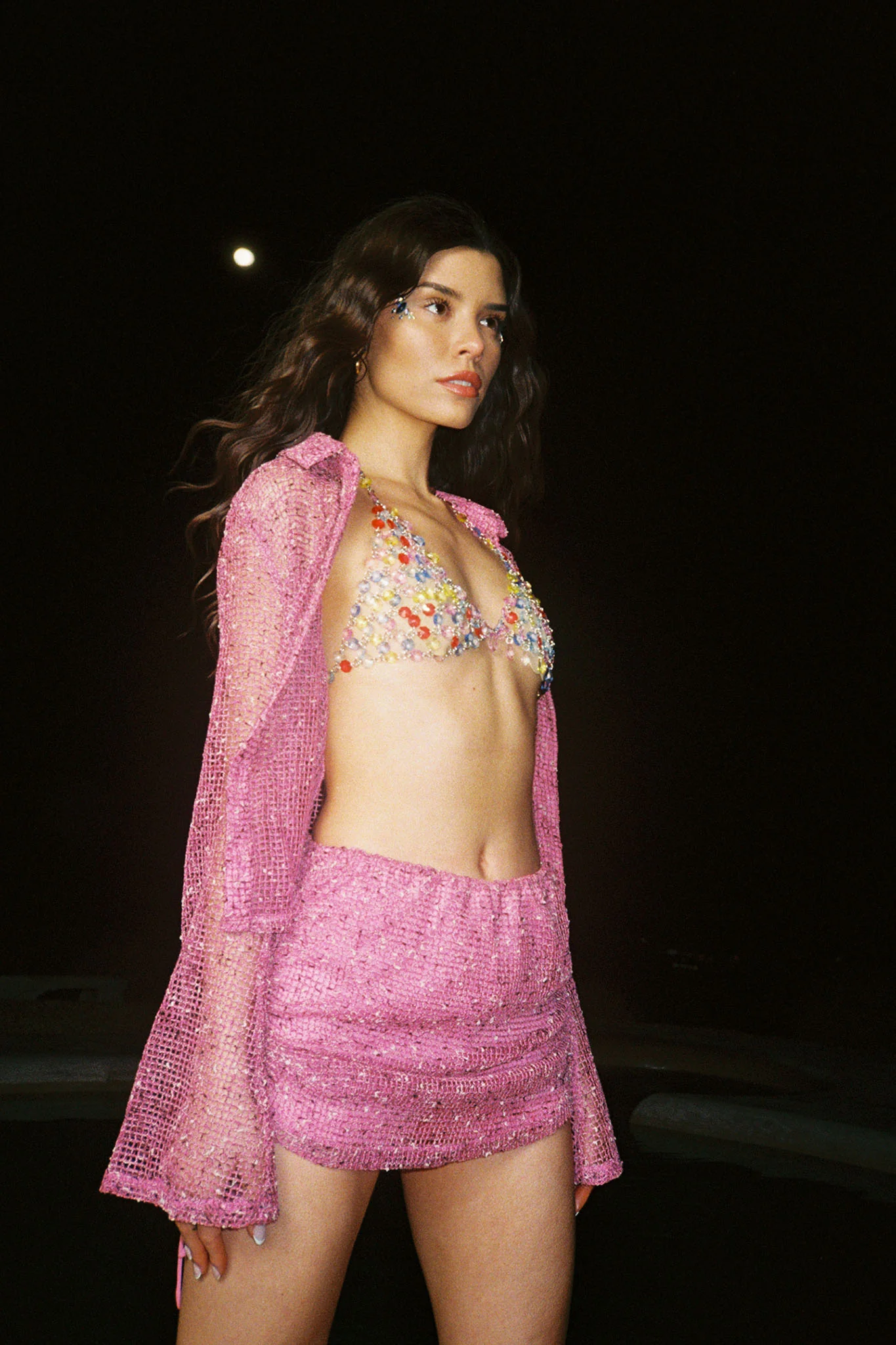 Lexi Ruched Side Mini Skirt Barbie Pink - Sonourner