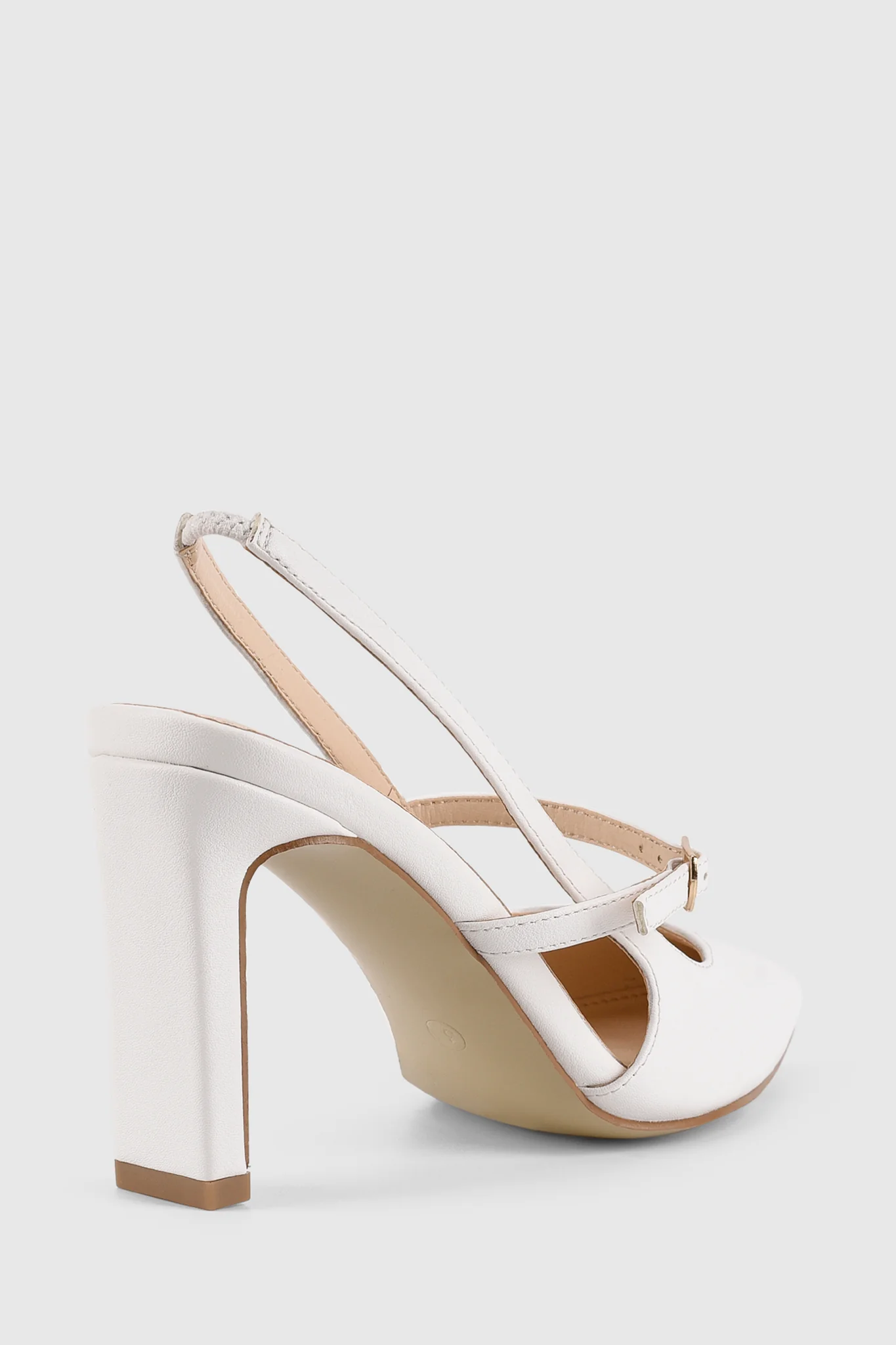 VERALi Kimchi Slingback Block Heels White - Sonourner