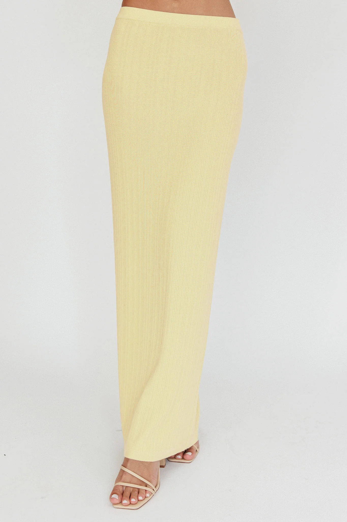 Rossana Ribbed Maxi Skirt Butter - Sonourner