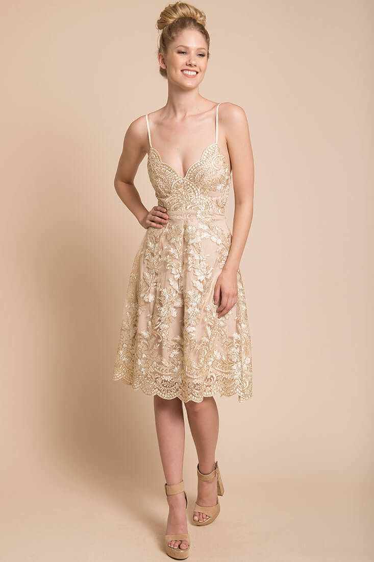 Delilah Lace Dress Beige - Sonourner