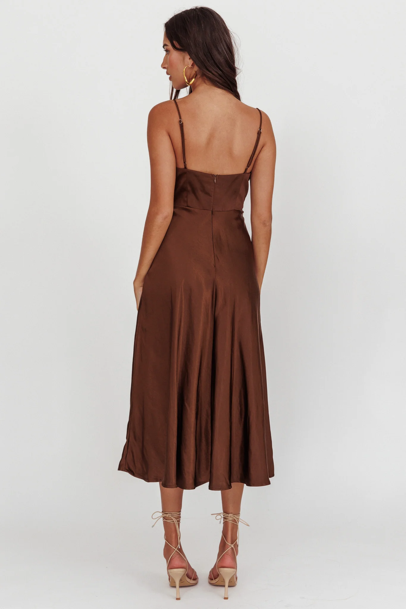 Lake Como A-Line Midi Dress Brown - Sonourner