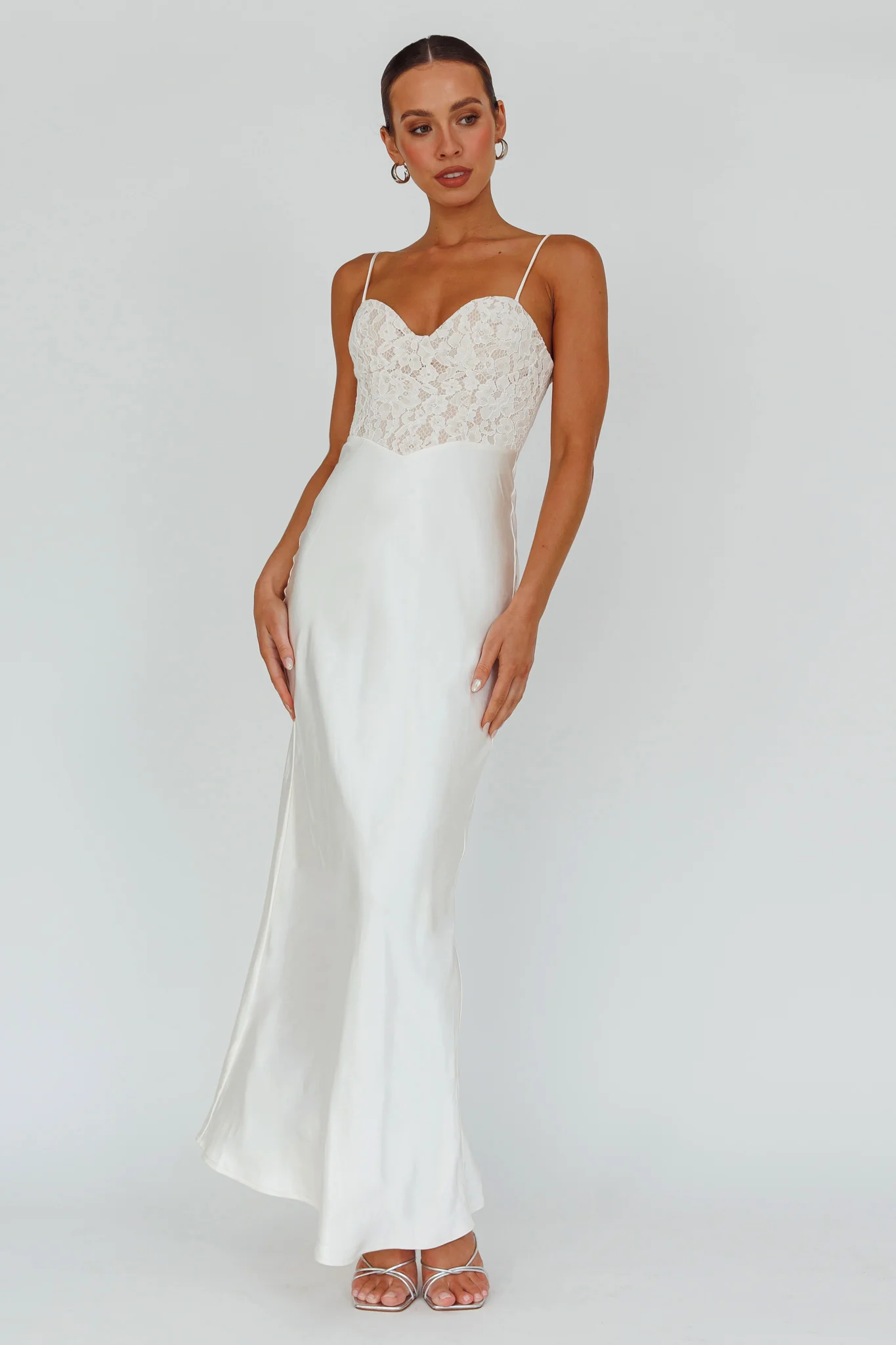 Evening Star Lace Bodice Maxi Dress Ivory - Sonourner