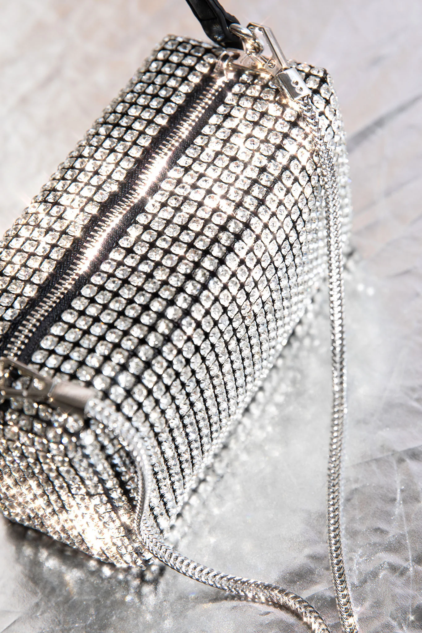 After Hours Diamante Bag Silver - Sonourner
