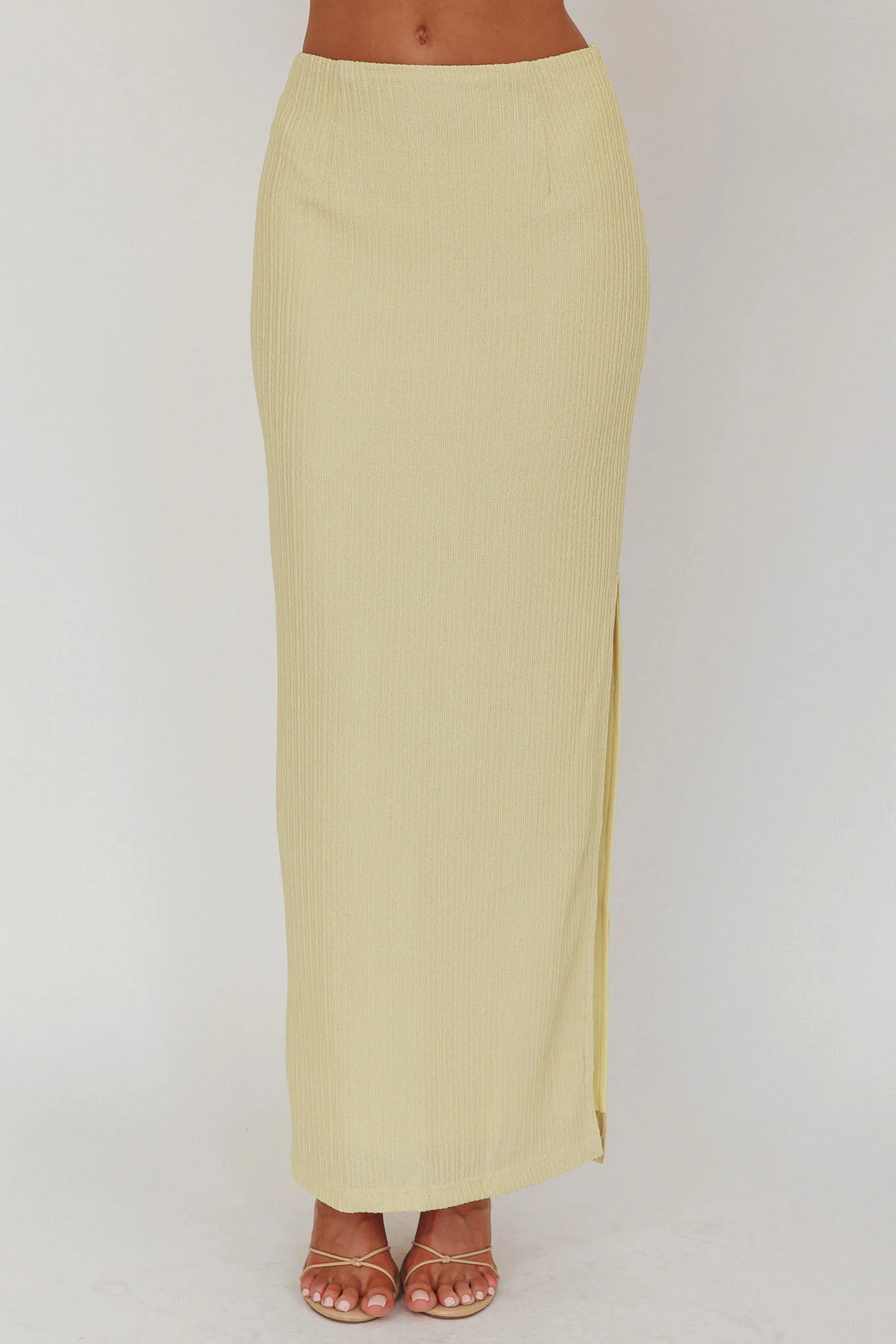 Always Ready Side Split Maxi Skirt Sage - Sonourner