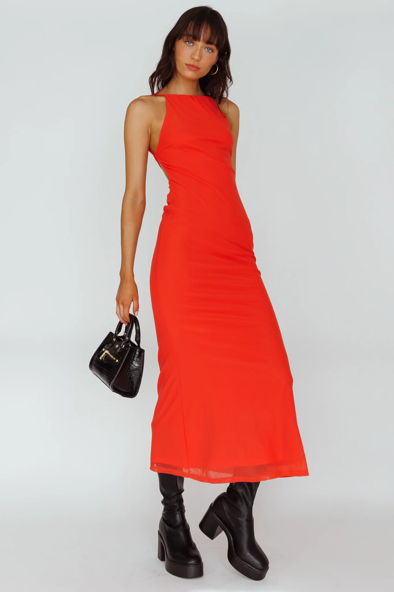 Genova Strappy Back Maxi Dress Coral - Sonourner