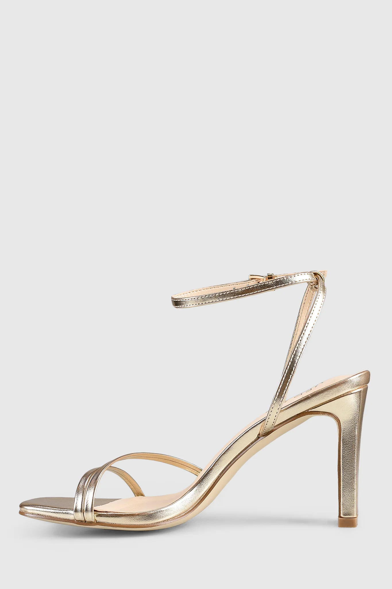 VERALi Kimmy Slim Strappy Heels Champagne Metallic - Sonourner