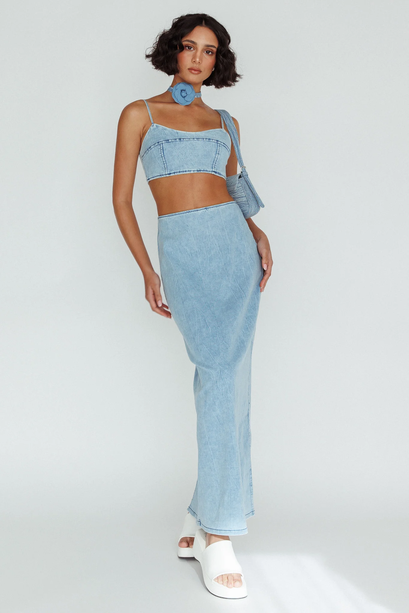 The Moment Maxi Skirt Denim - Sonourner