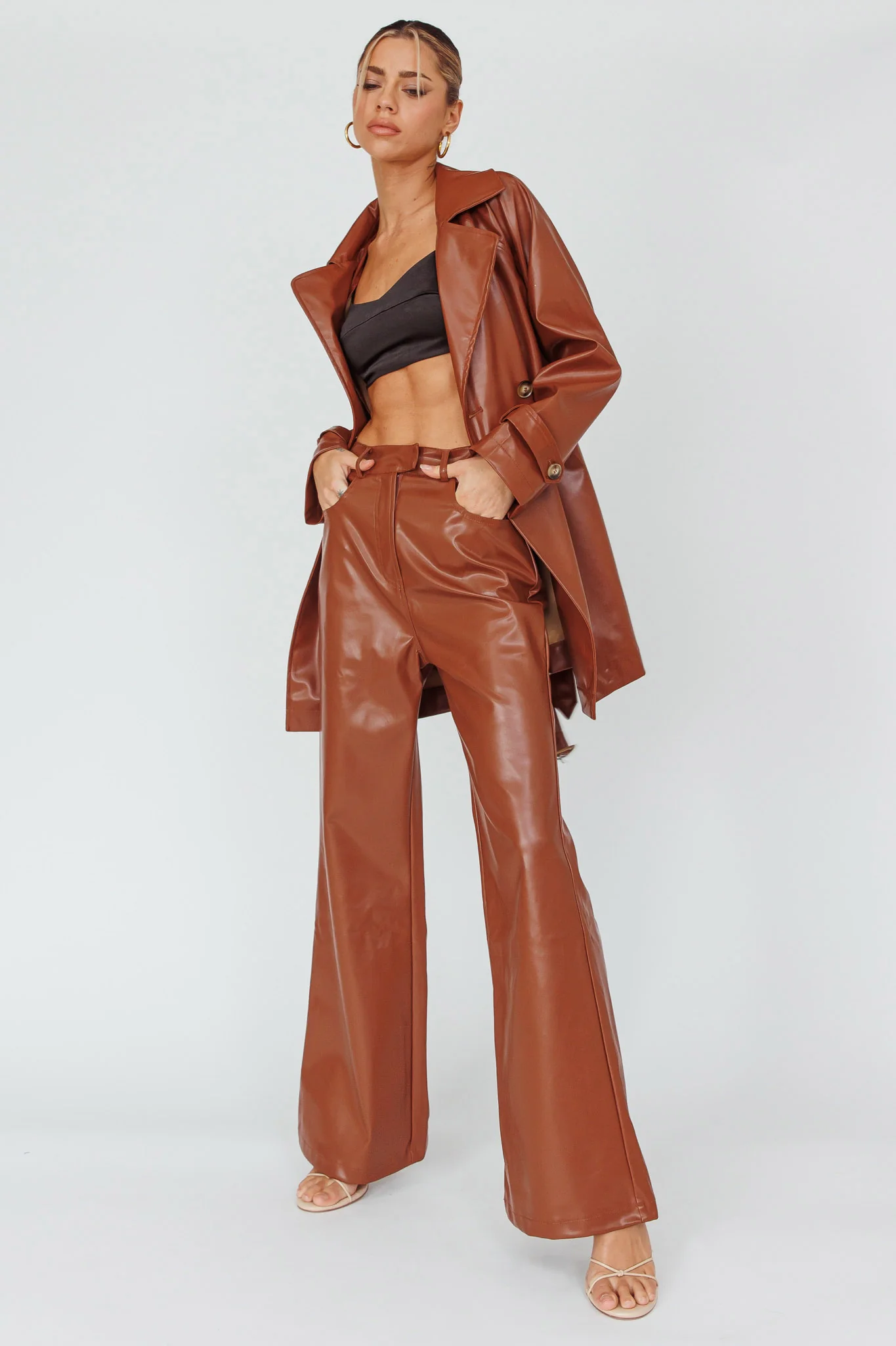 Coussin Faux Leather Pants Terracotta - Sonourner