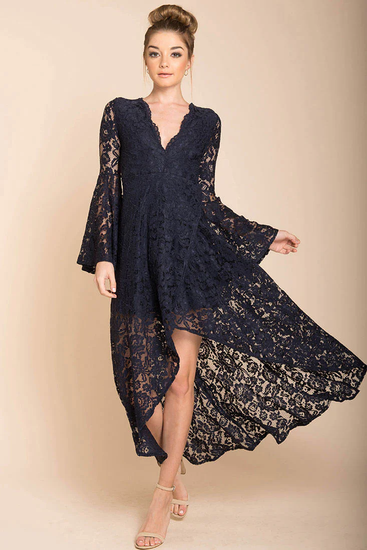 Aviva Gypsy Glam Maxi Dress Navy - Sonourner