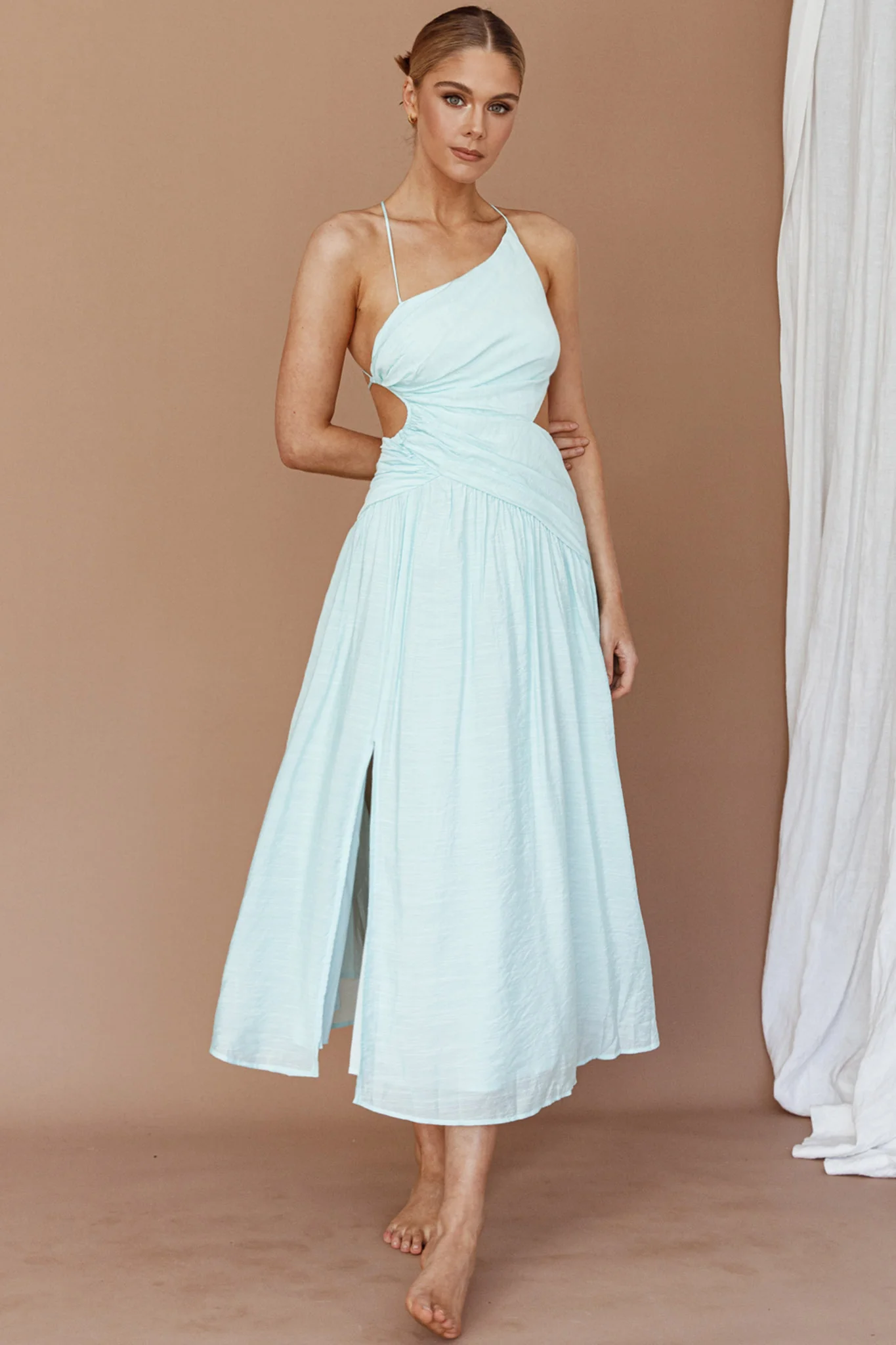 Destination Open Back Midi Dress Mint - Sonourner