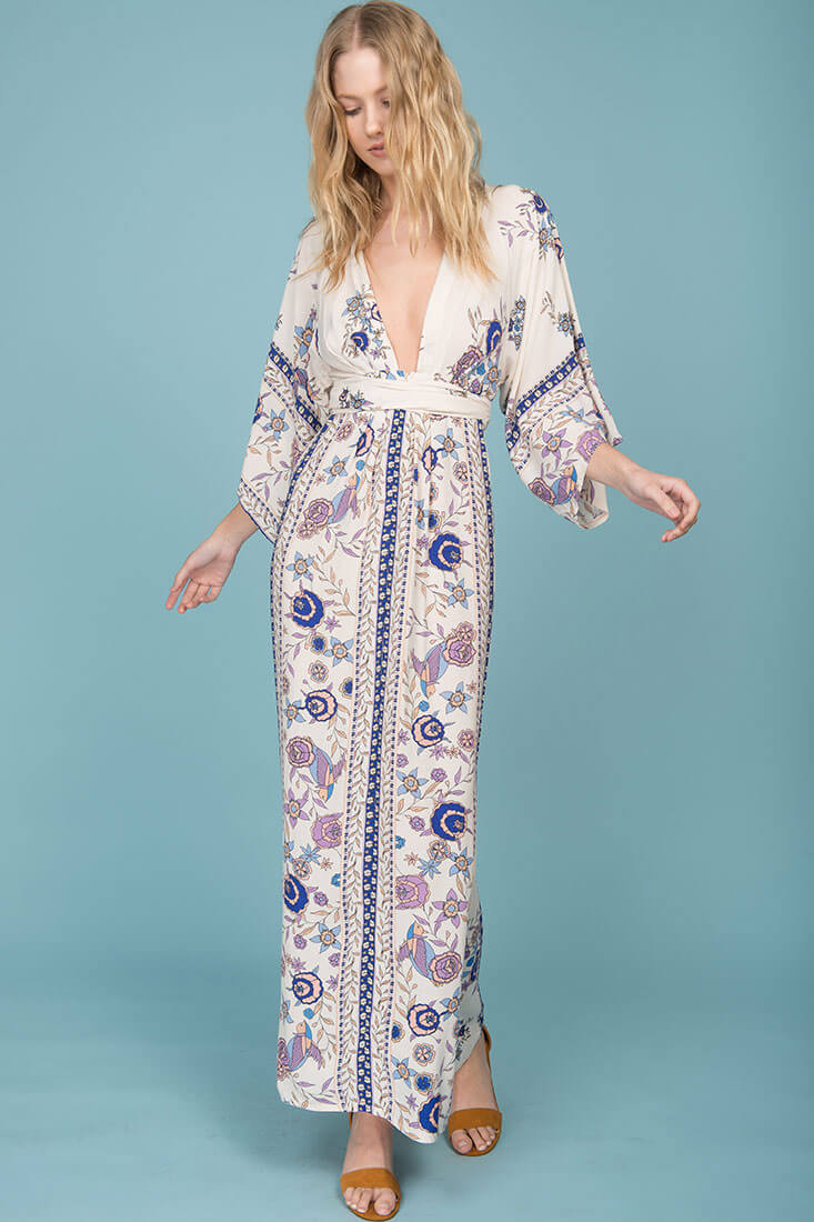 Kira Zip Up Maxi Dress Lily Purple - Sonourner