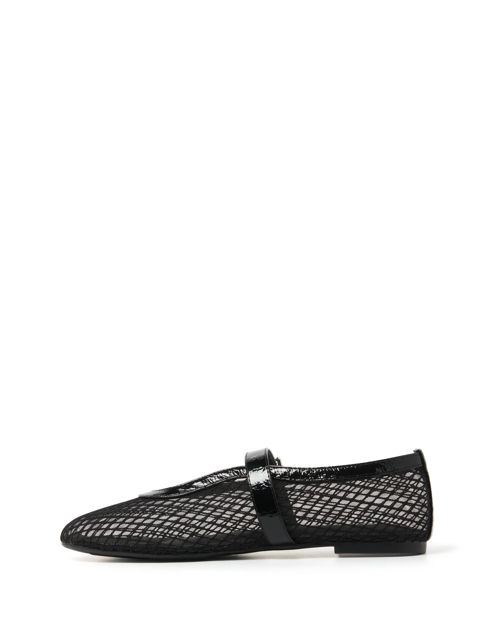 THERAPY Addie Ballet Flat Crinkle Patent Black - Sonourner
