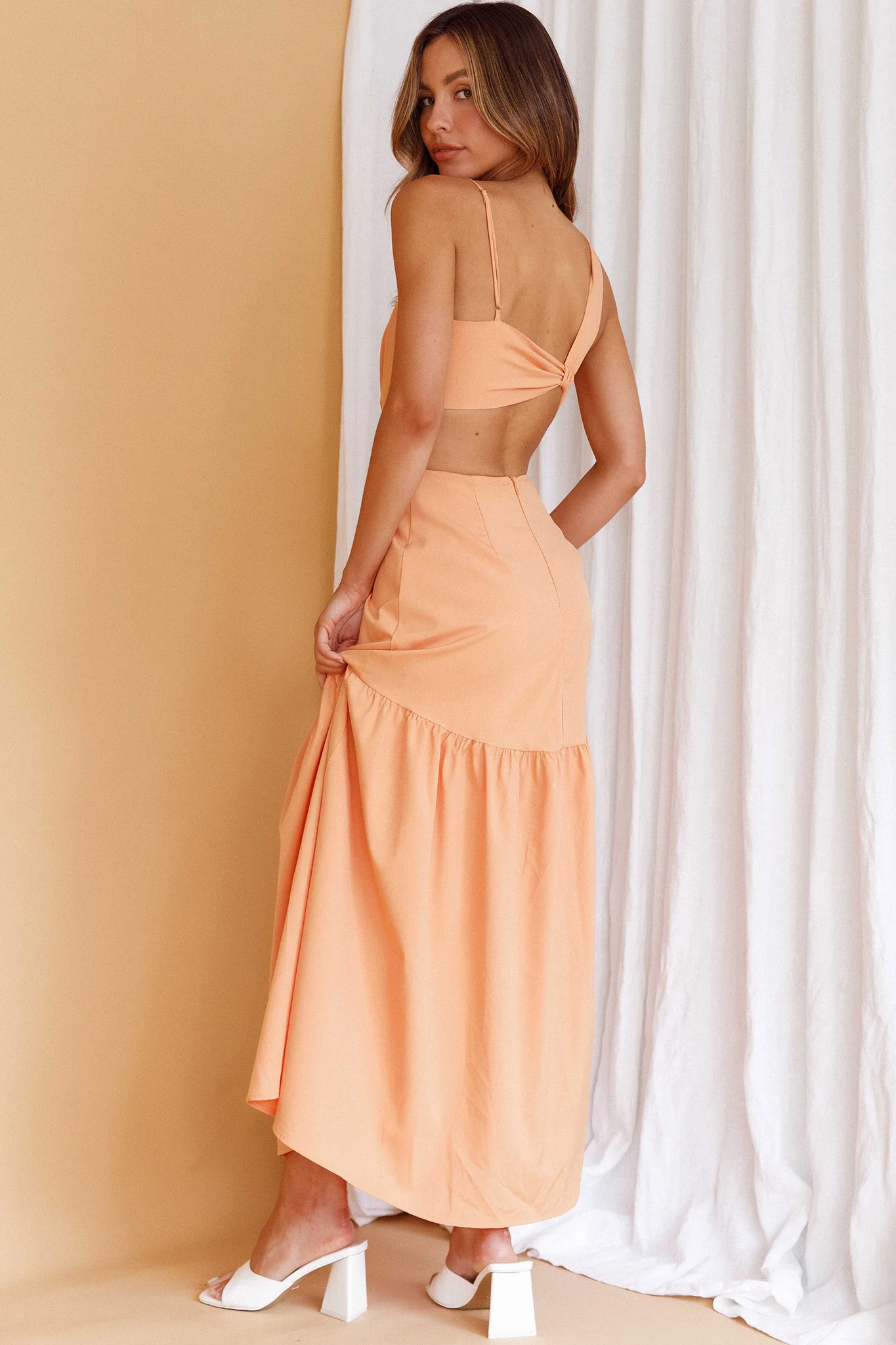 Evening Breeze Cut-Out Waist Maxi Dress Mango - Sonourner