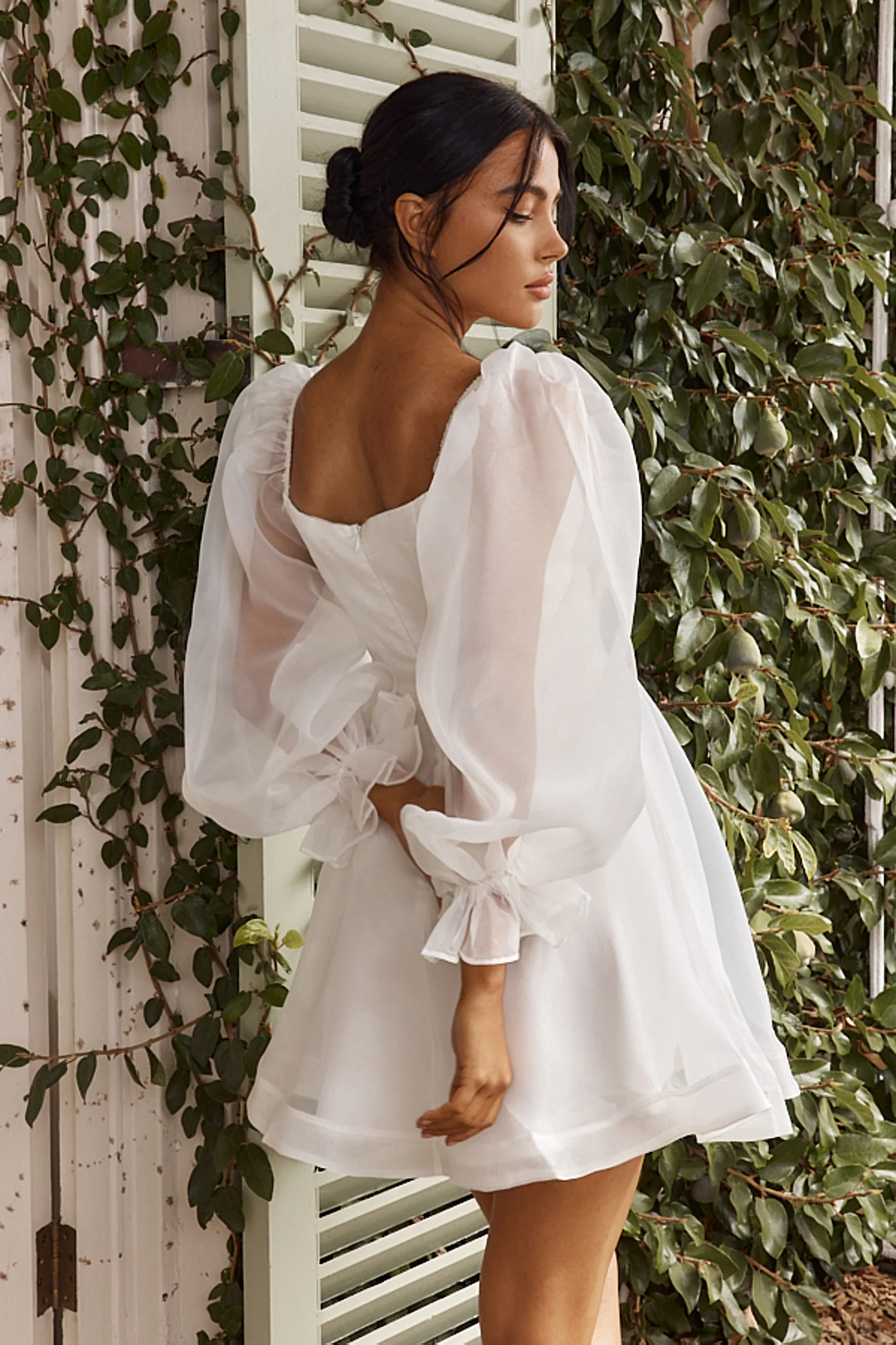 I've Got Sunshine Long Sleeve Mini Dress White - Sonourner