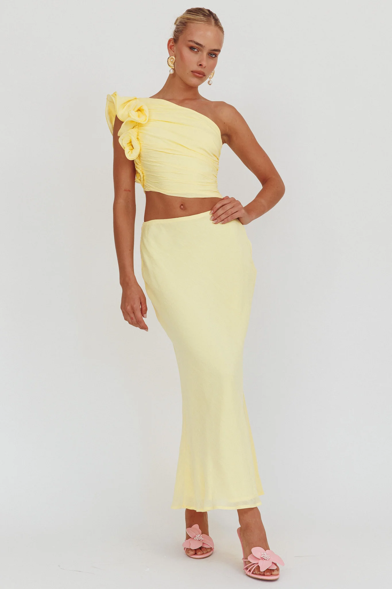 Deanna Maxi Skirt Lemon - Sonourner