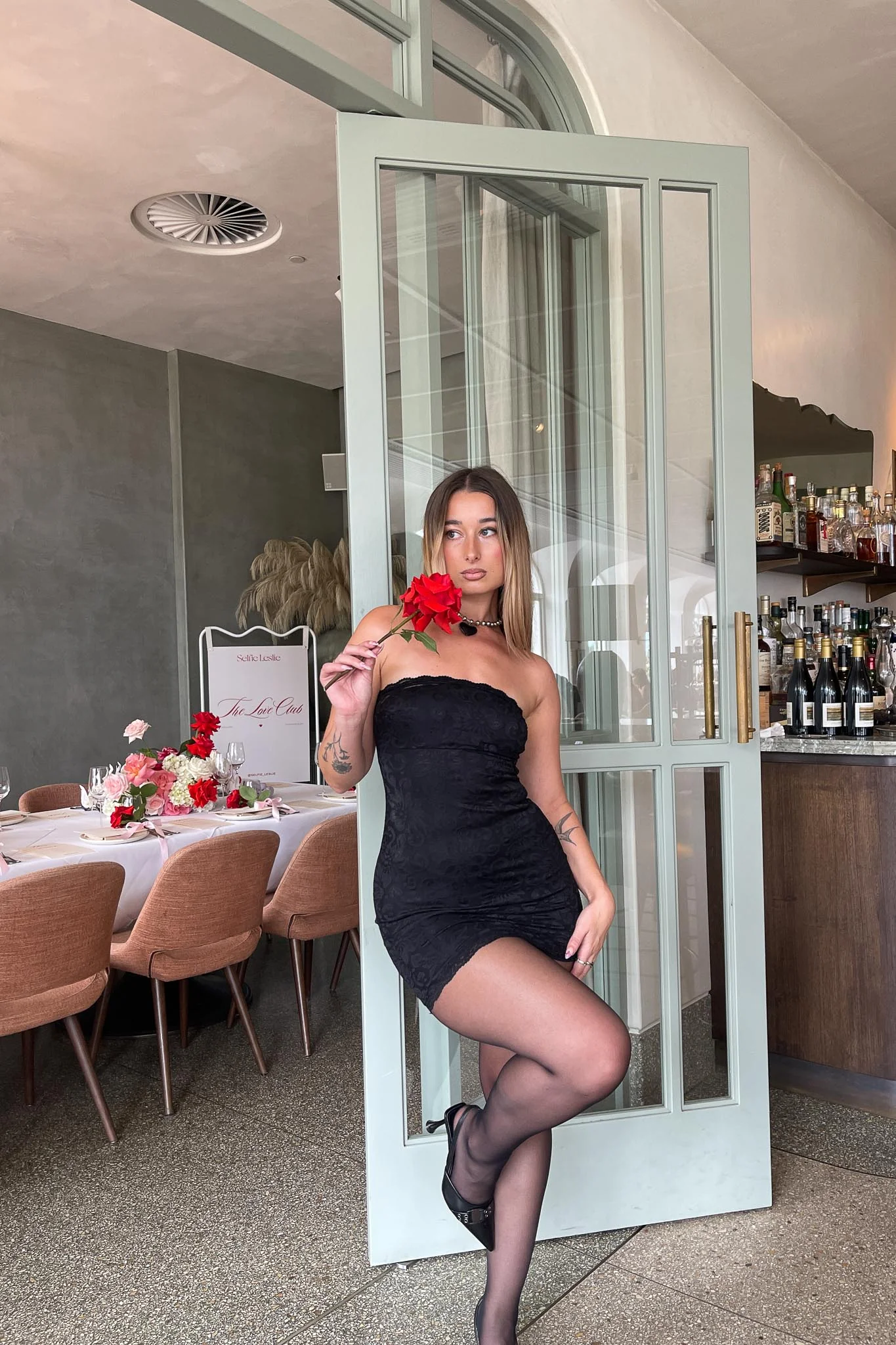 Must Be Love Lace Mini Dress Black - Sonourner