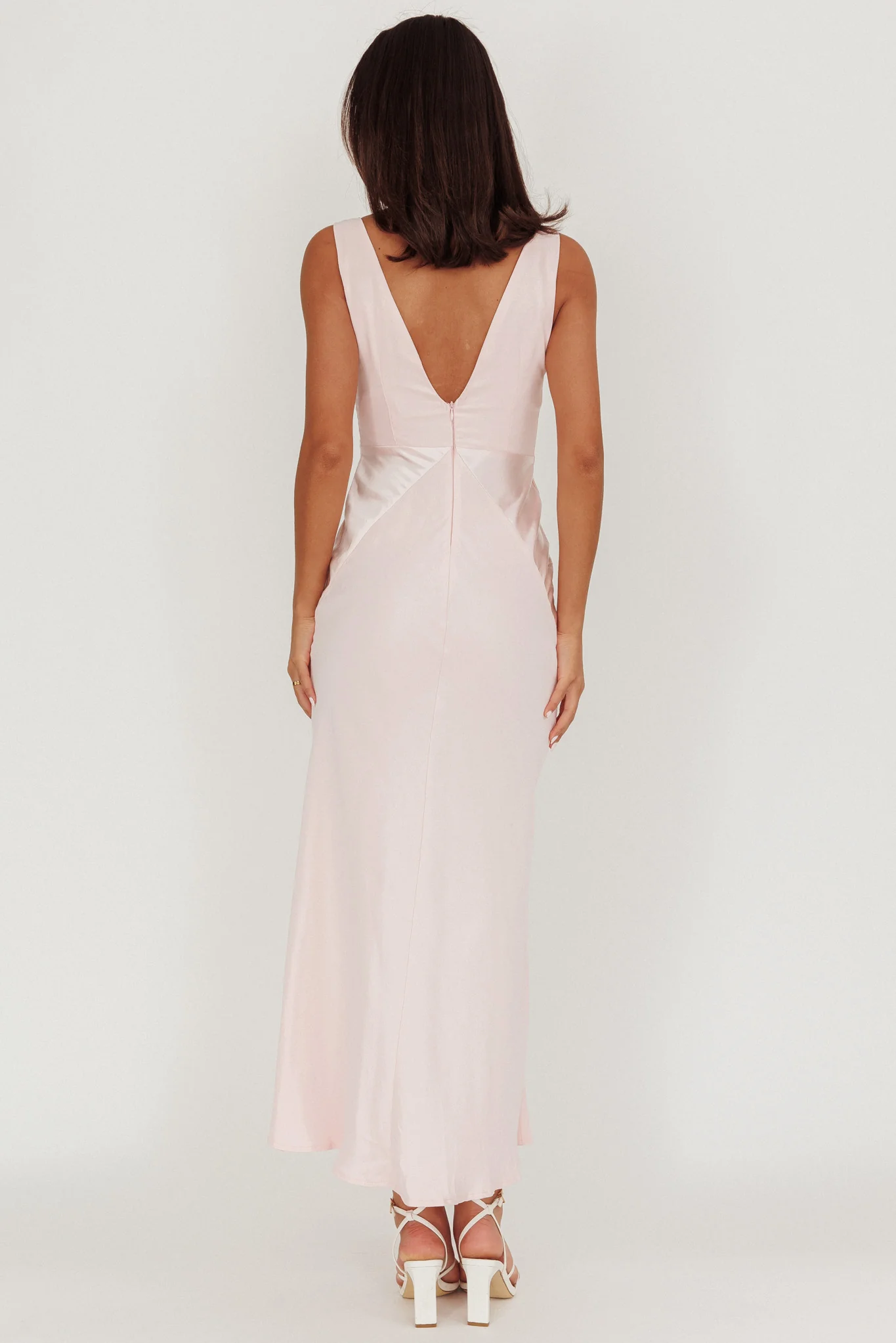 Soul Fire V-Neck Maxi Dress Blush - Sonourner