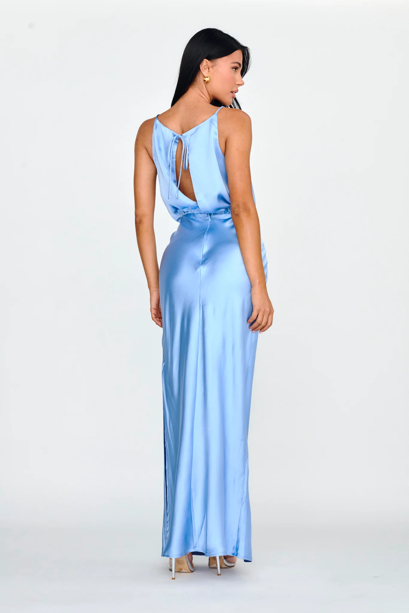 Midnight Hour Side Split Midi Dress Ocean - Sonourner