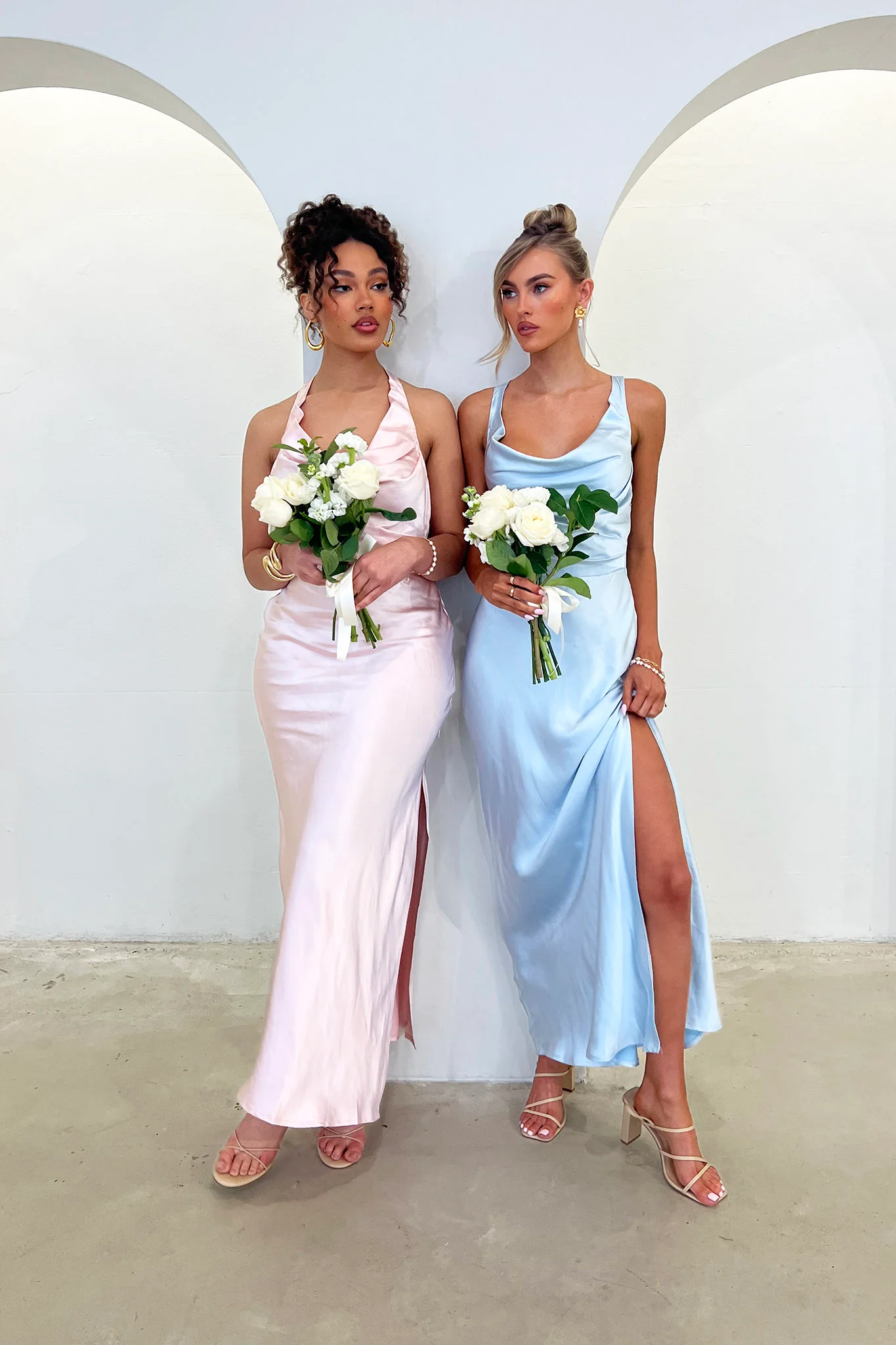 Sitara Tied Back Maxi Dress Blush - Sonourner