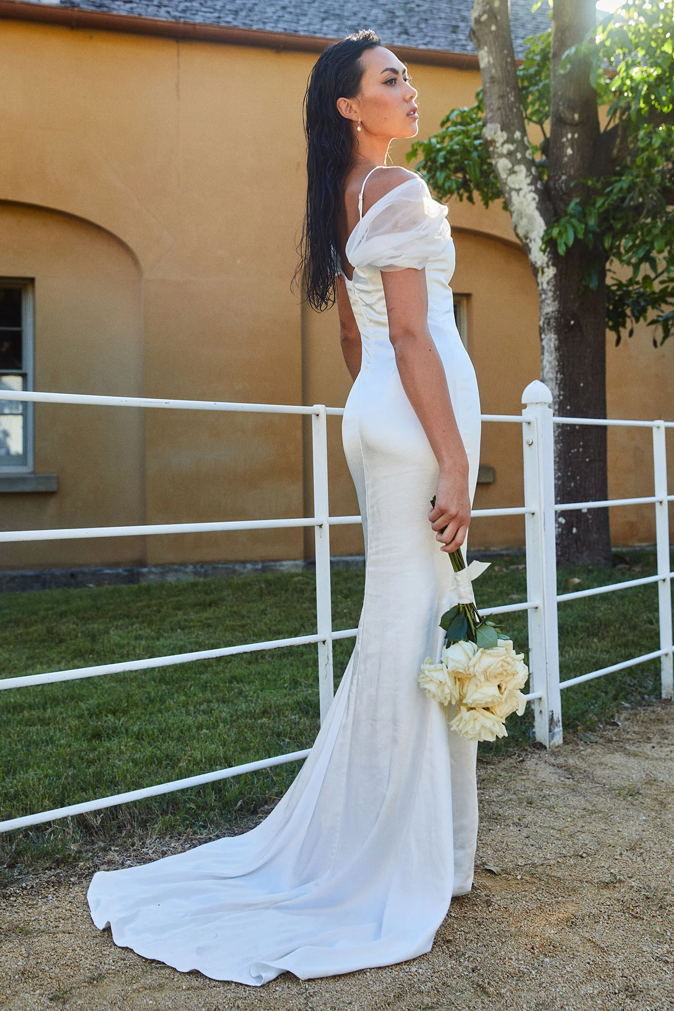 Keila Off-Shoulder Maxi Dress White - Sonourner