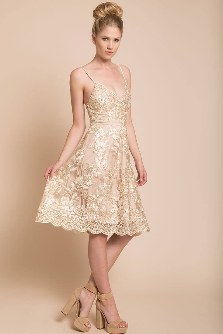 Delilah Lace Dress Beige - Sonourner