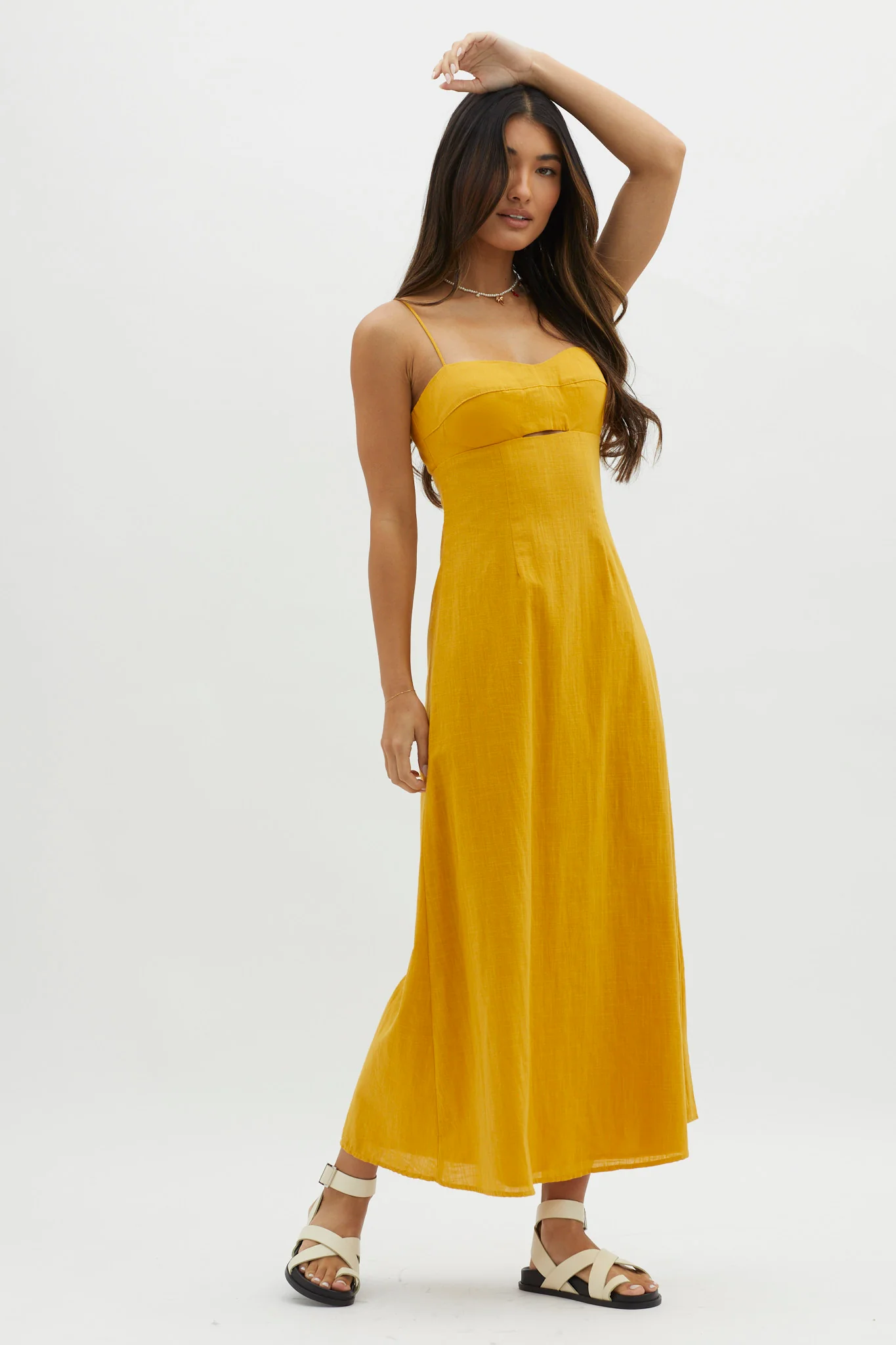 Be Yourself Keyhole Bust Maxi Dress Sun - Sonourner