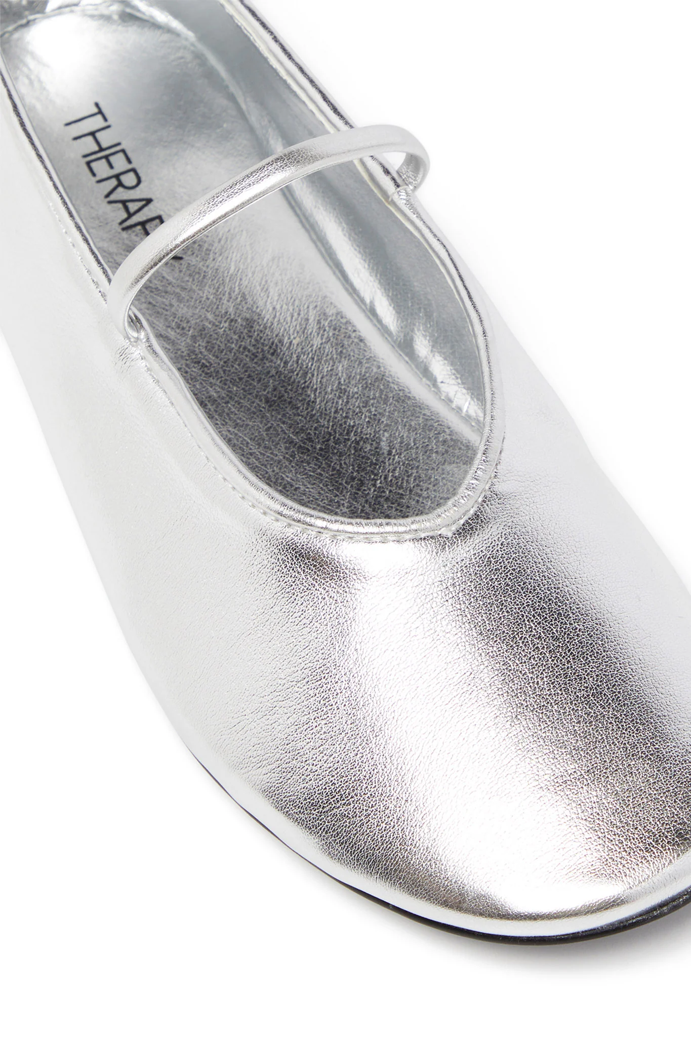 THERAPY Moncherri Ballet Flat Silver Smooth - Sonourner