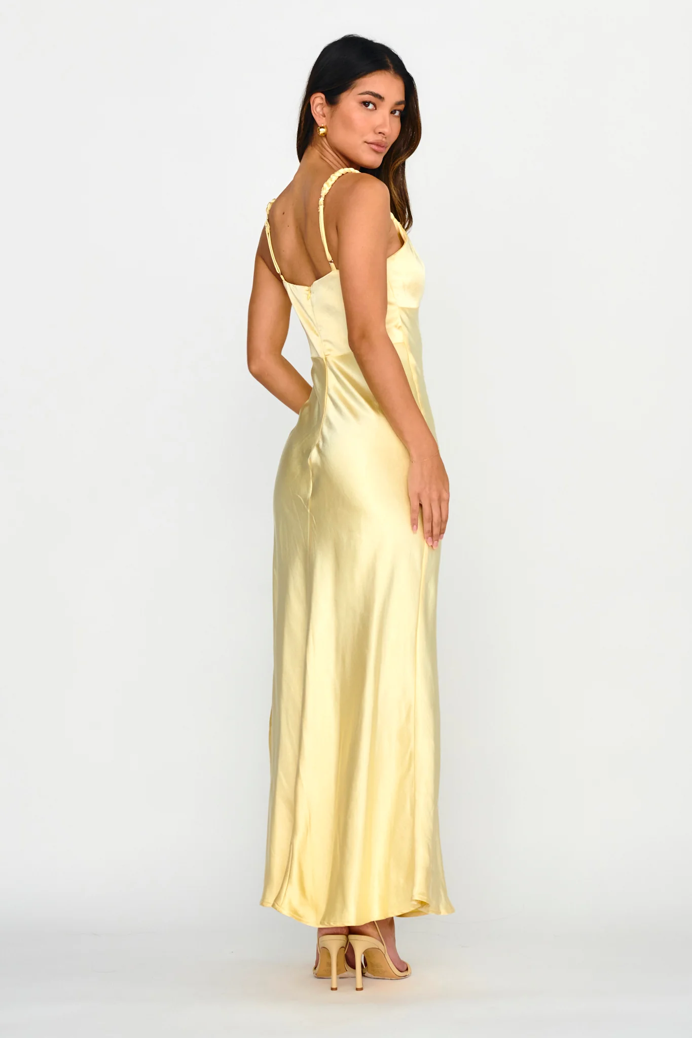 Muraya Braided Strap Maxi Dress Butter - Sonourner