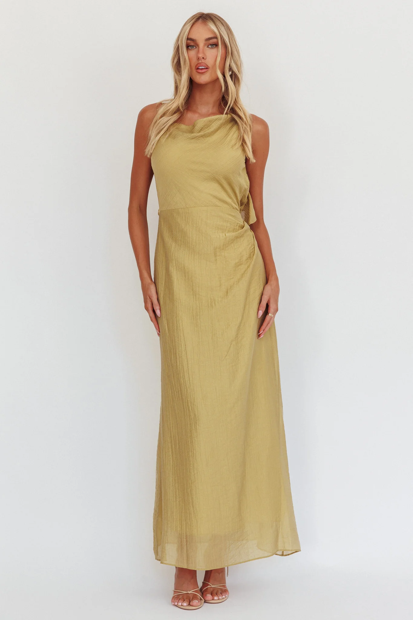 Soul Fires Ruffle Back Maxi Dress Hazel - Sonourner