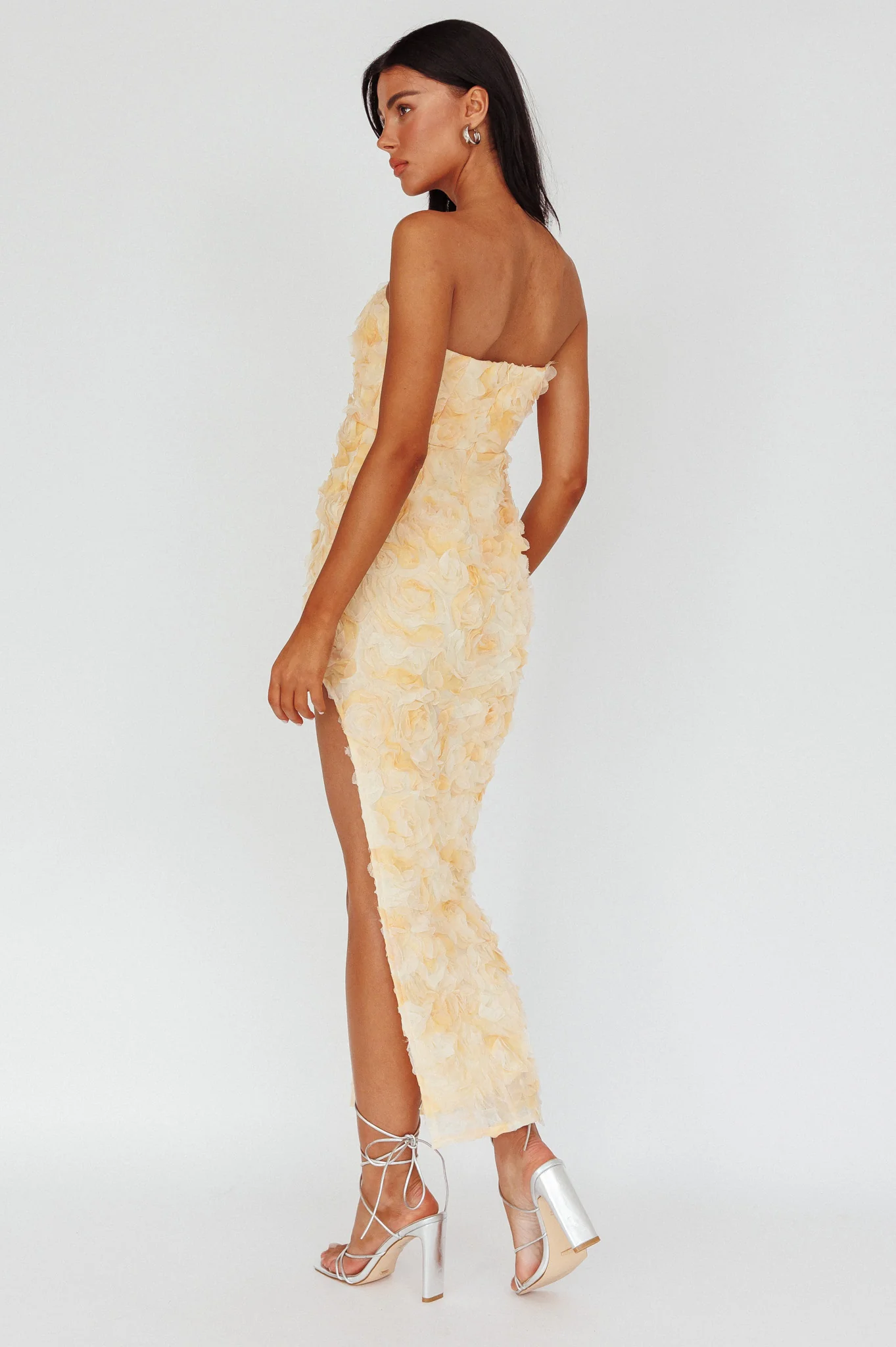 In Paris Embellished Midi Dress Orange - Sonourner