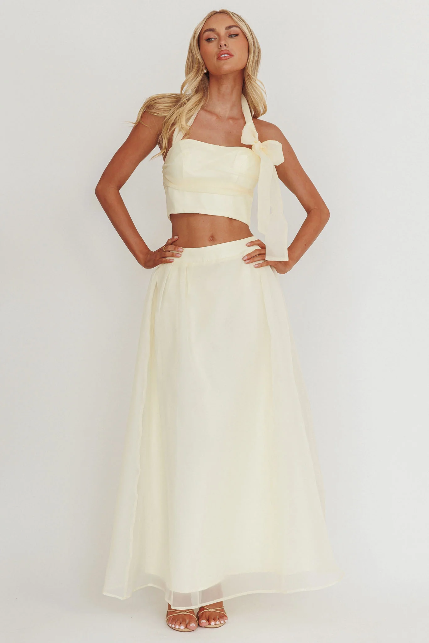 Simple Things Organza Maxi Skirt Butter - Sonourner