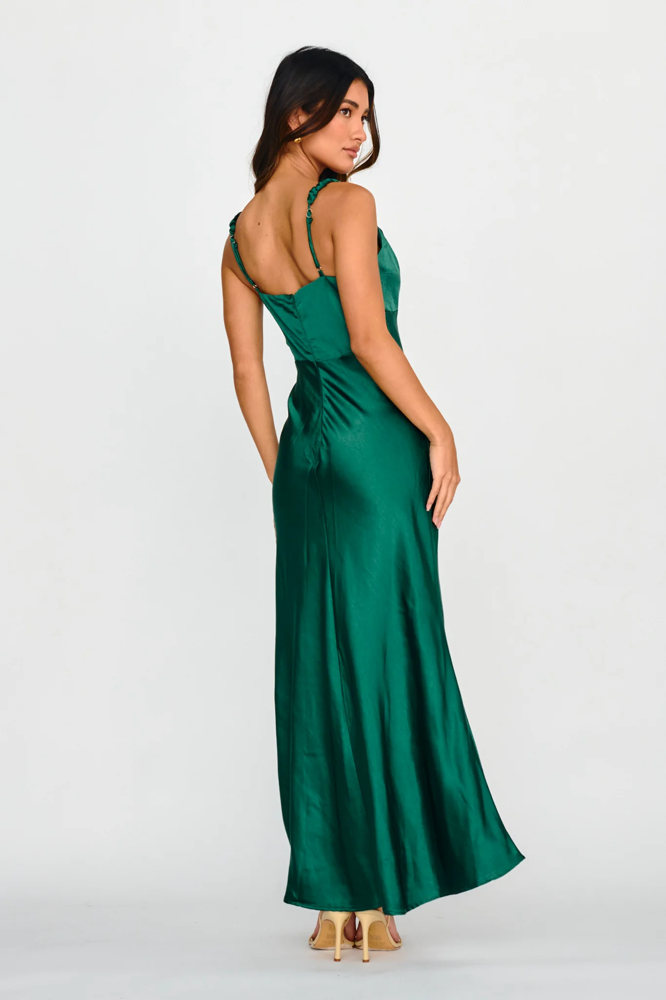 Muraya Braided Strap Maxi Dress Forest Green - Sonourner