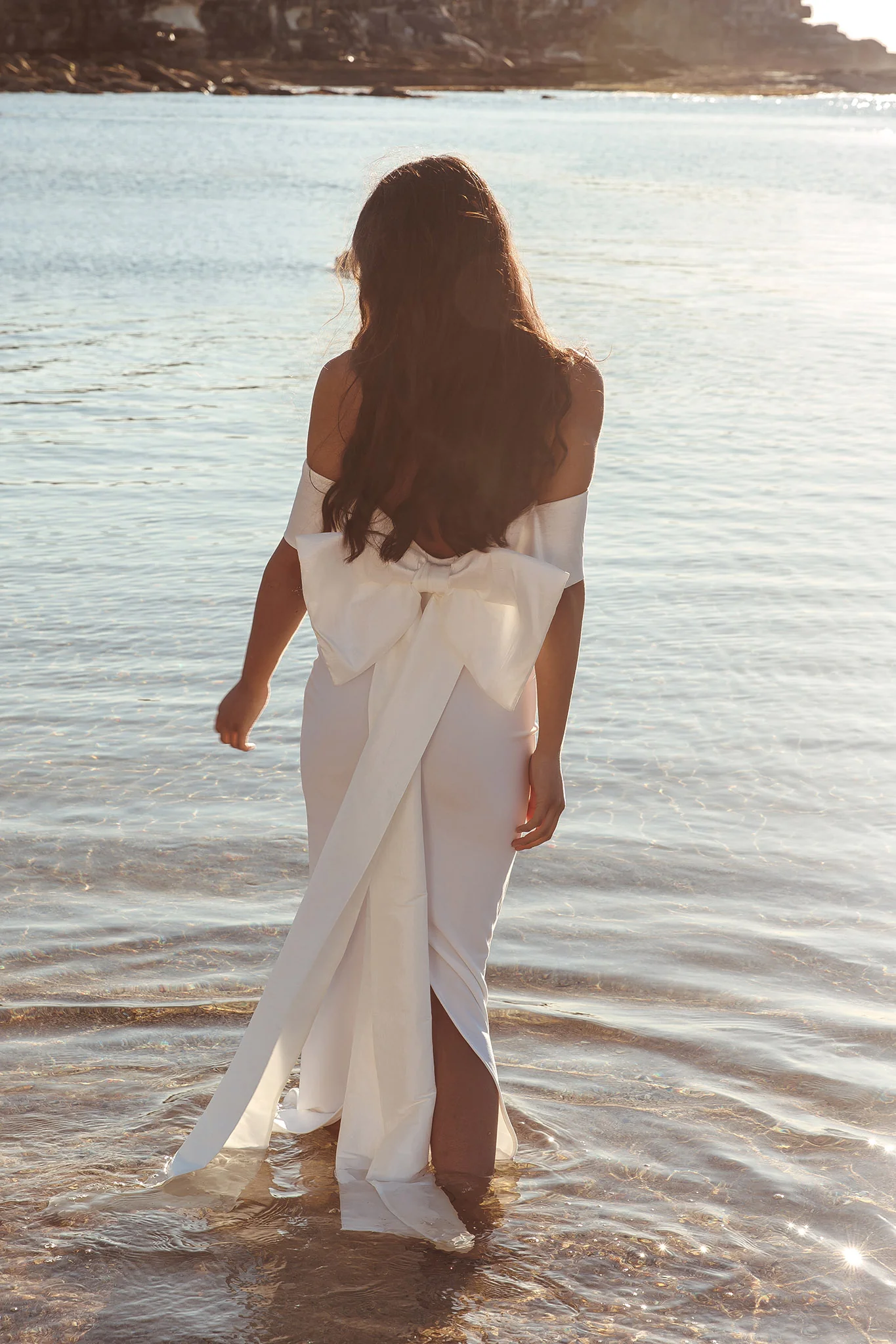 Southern Star Oversized Bow Maxi Dress Ivory - Sonourner