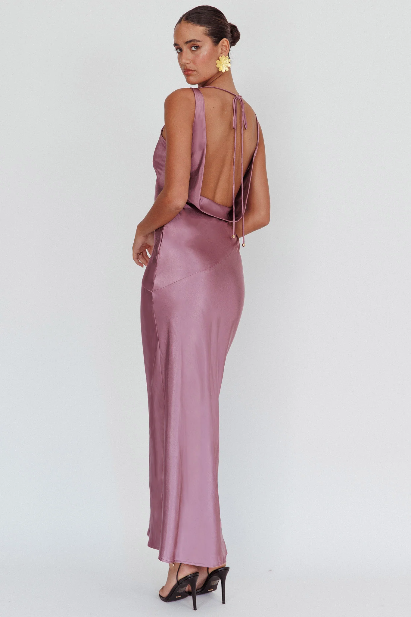 Cassiopeia Open Back Maxi Dress Grape - Sonourner
