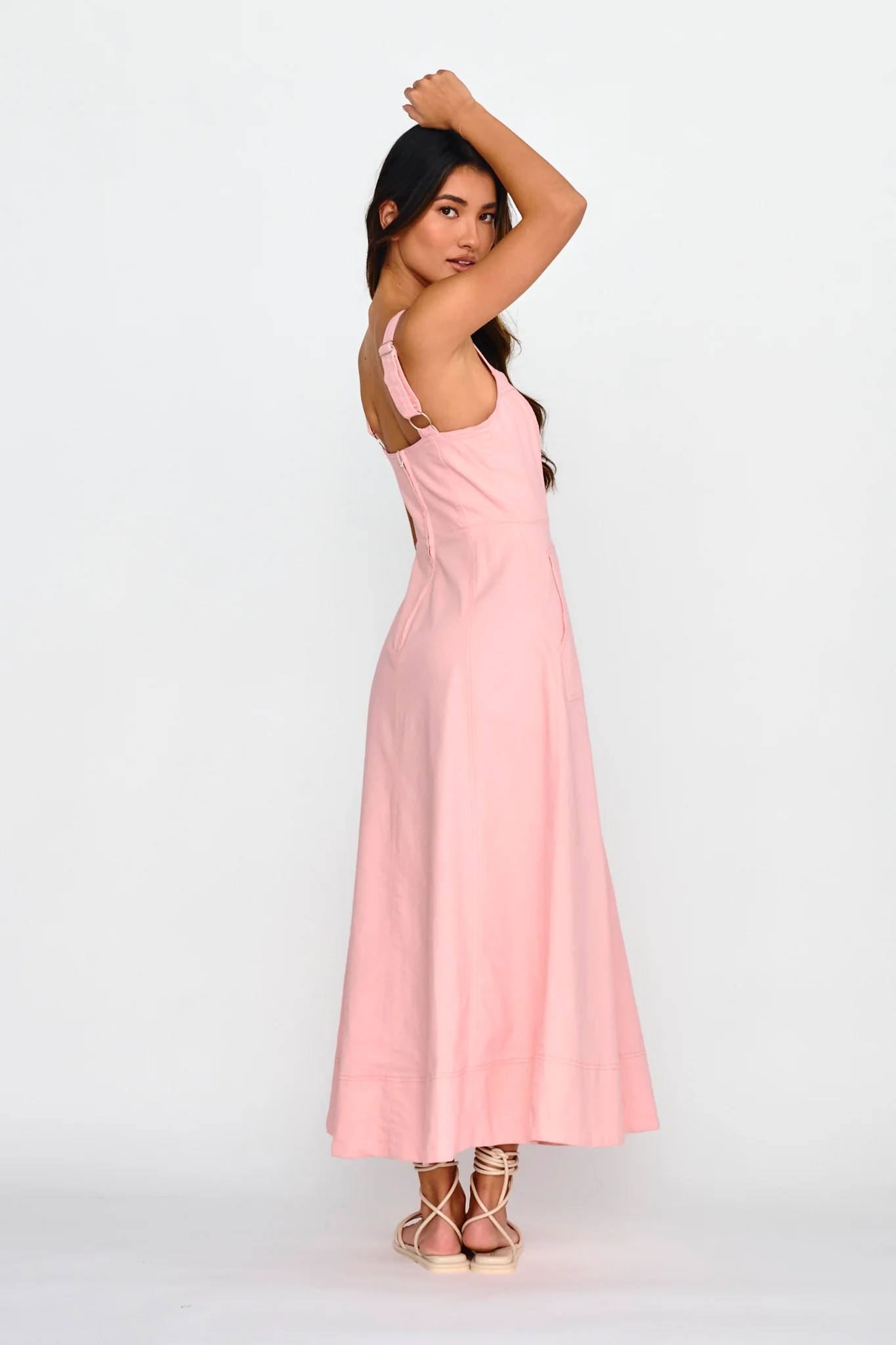 Laureen Pocket Maxi Dress Blush - Sonourner