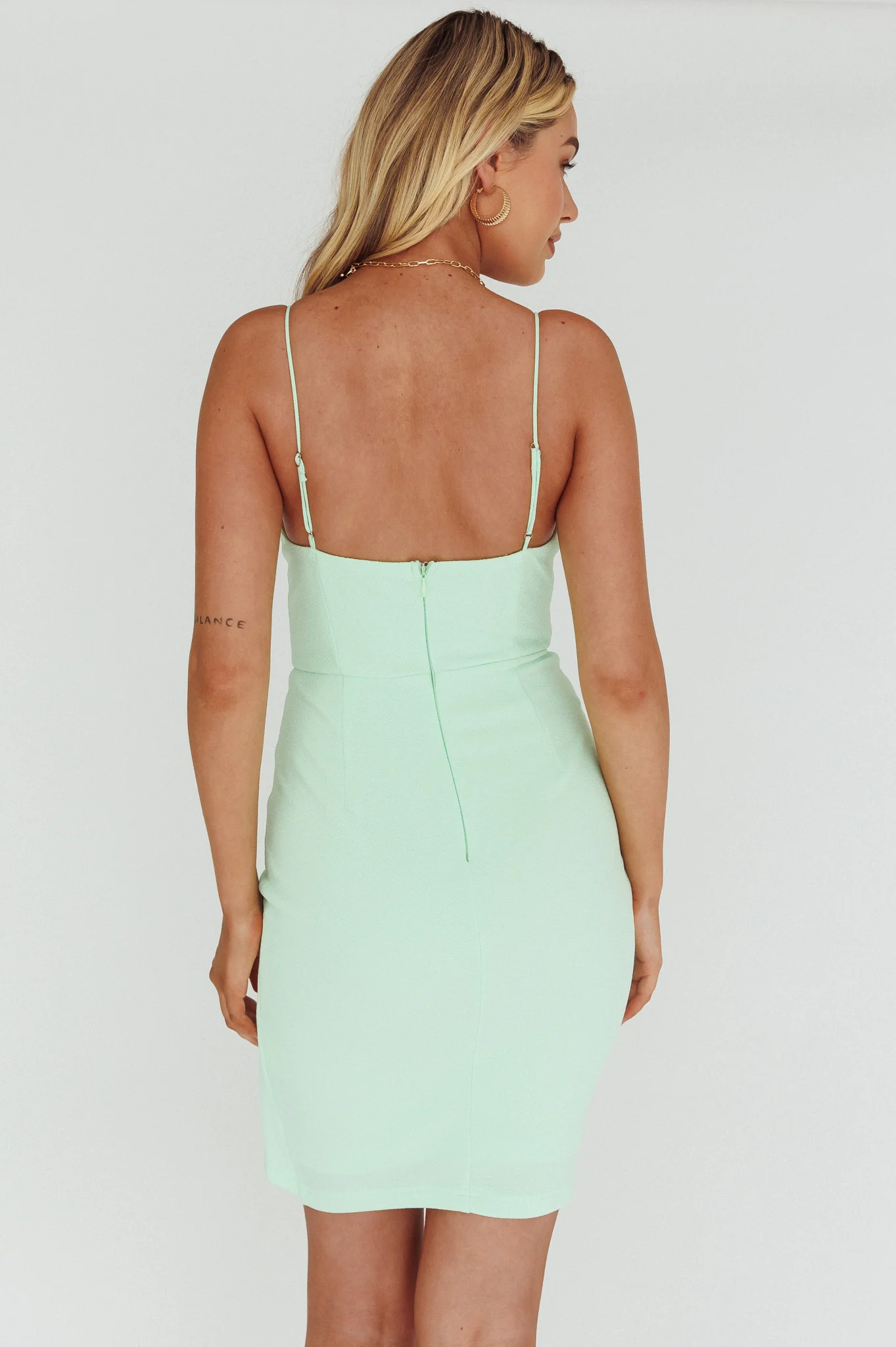 Sweet Embrace Structured Bodice Ruffle Dress Mint - Sonourner