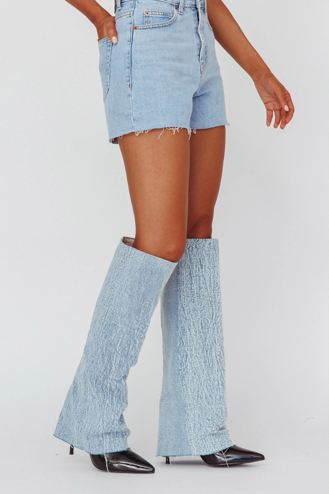 AZALEA WANG Appealing-Denim Stiletto Boot - Sonourner