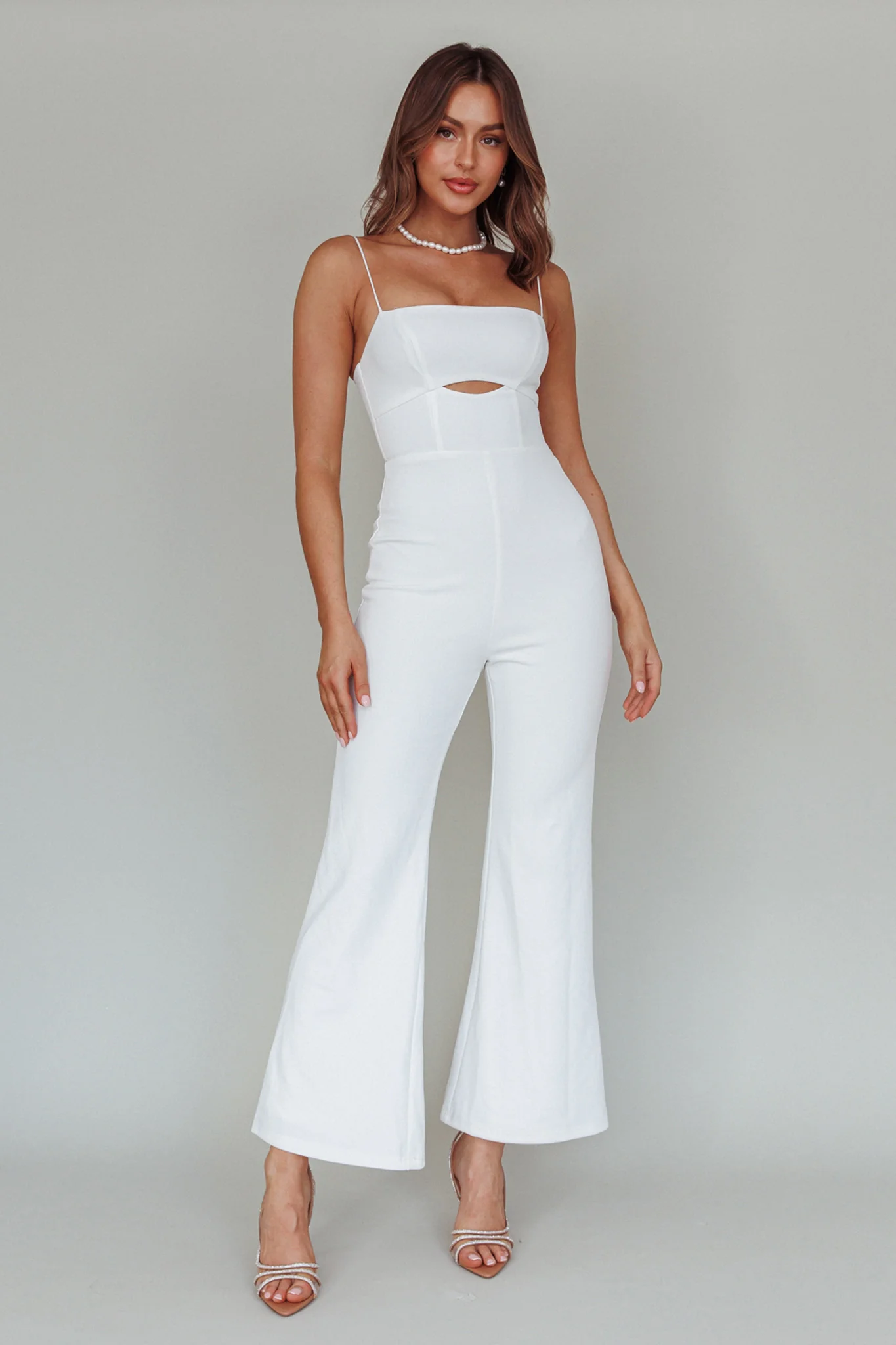 Lyrics Keyhole Jumpsuit White - Sonourner