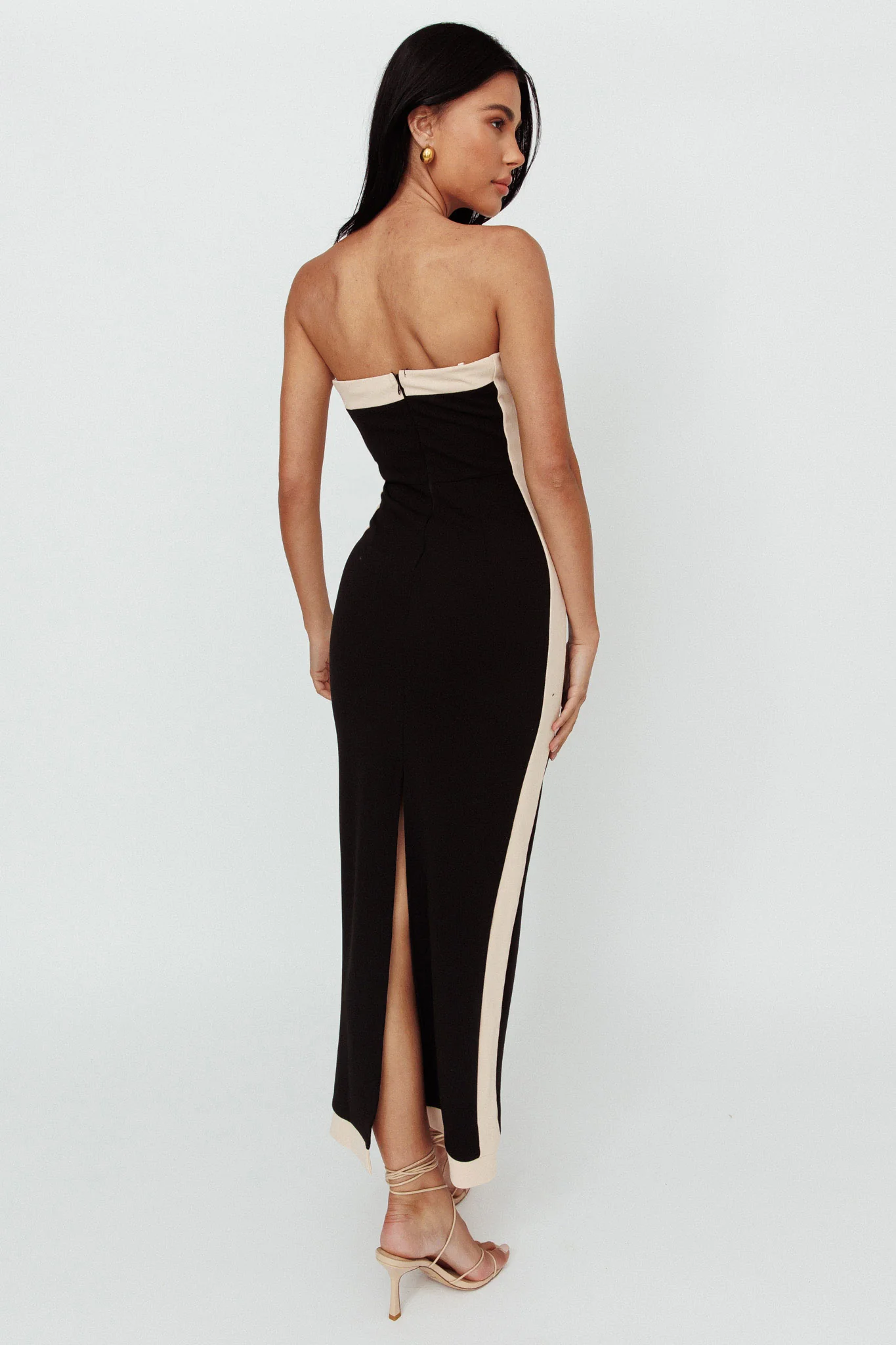 Tenika Strapless Bodycon Maxi Dress Black - Sonourner