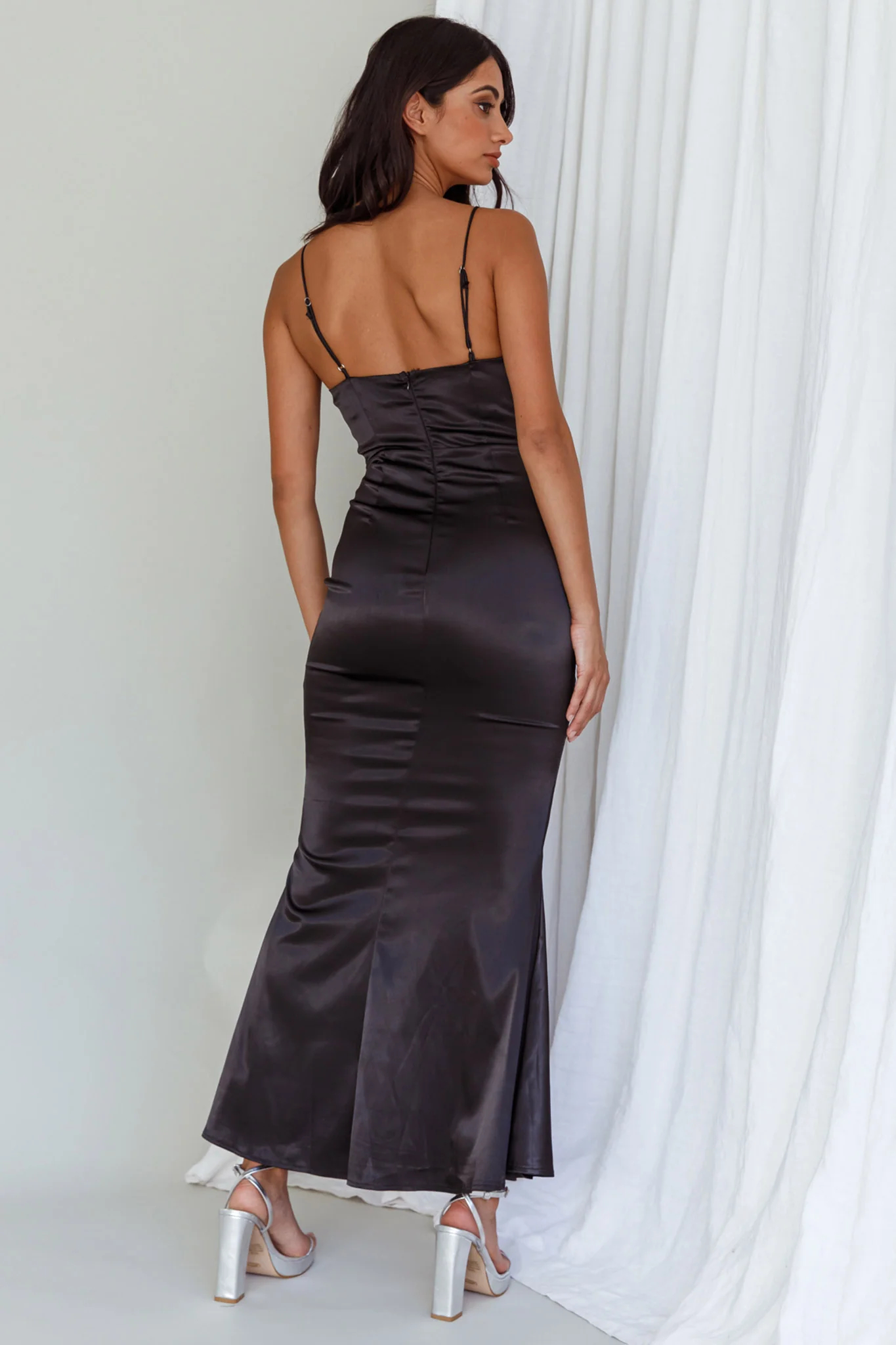Moon Rising Mermaid Maxi Dress Black - Sonourner