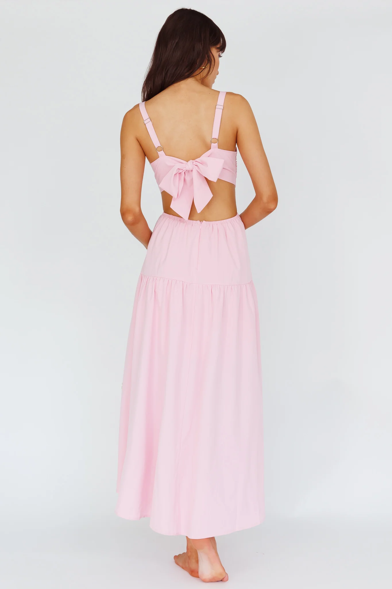Kassi Gathered Bodice Maxi Dress Blush - Sonourner