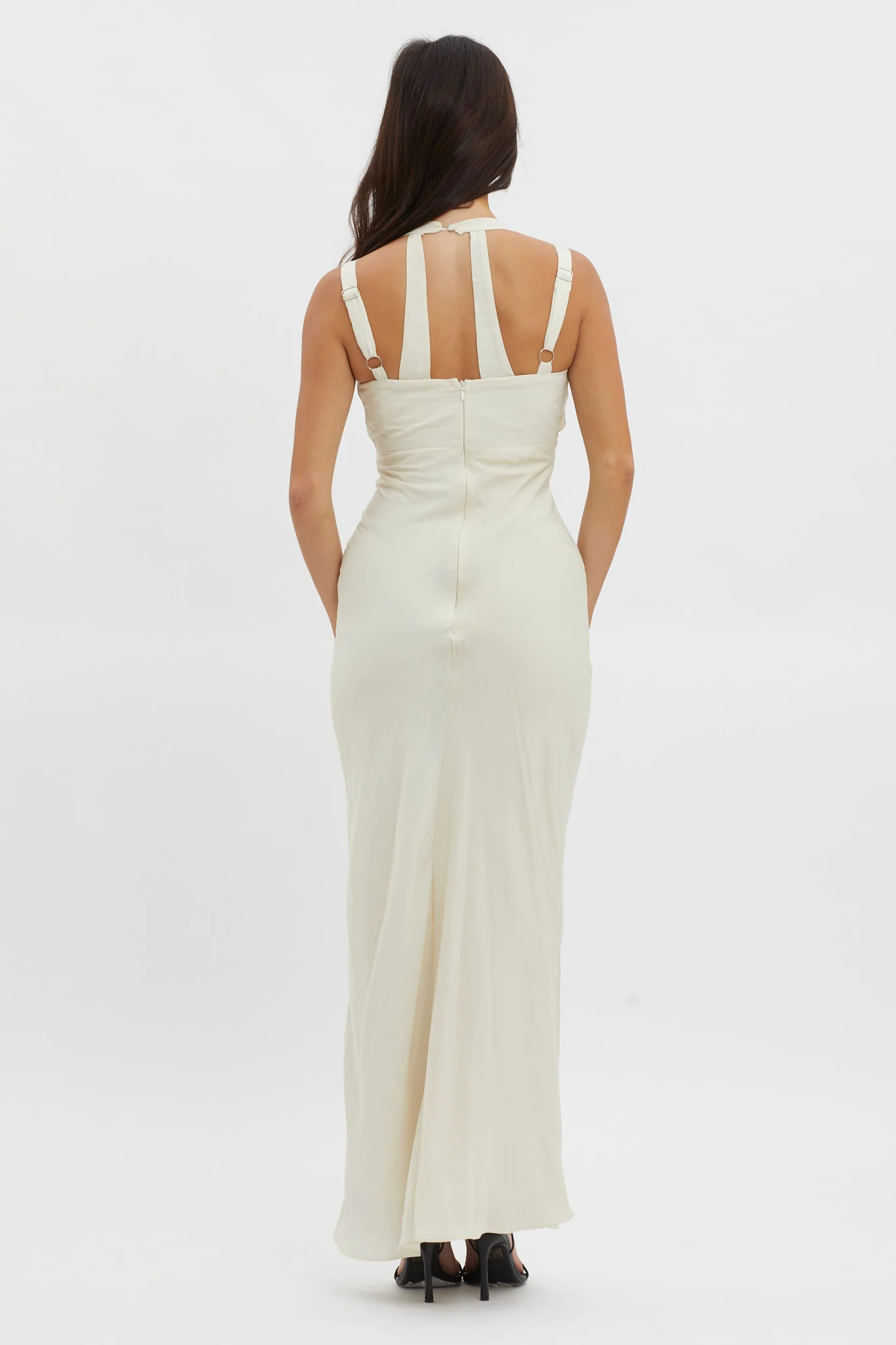 Stellar Twist Bodice Multi-Strap Dress Oyster - Sonourner