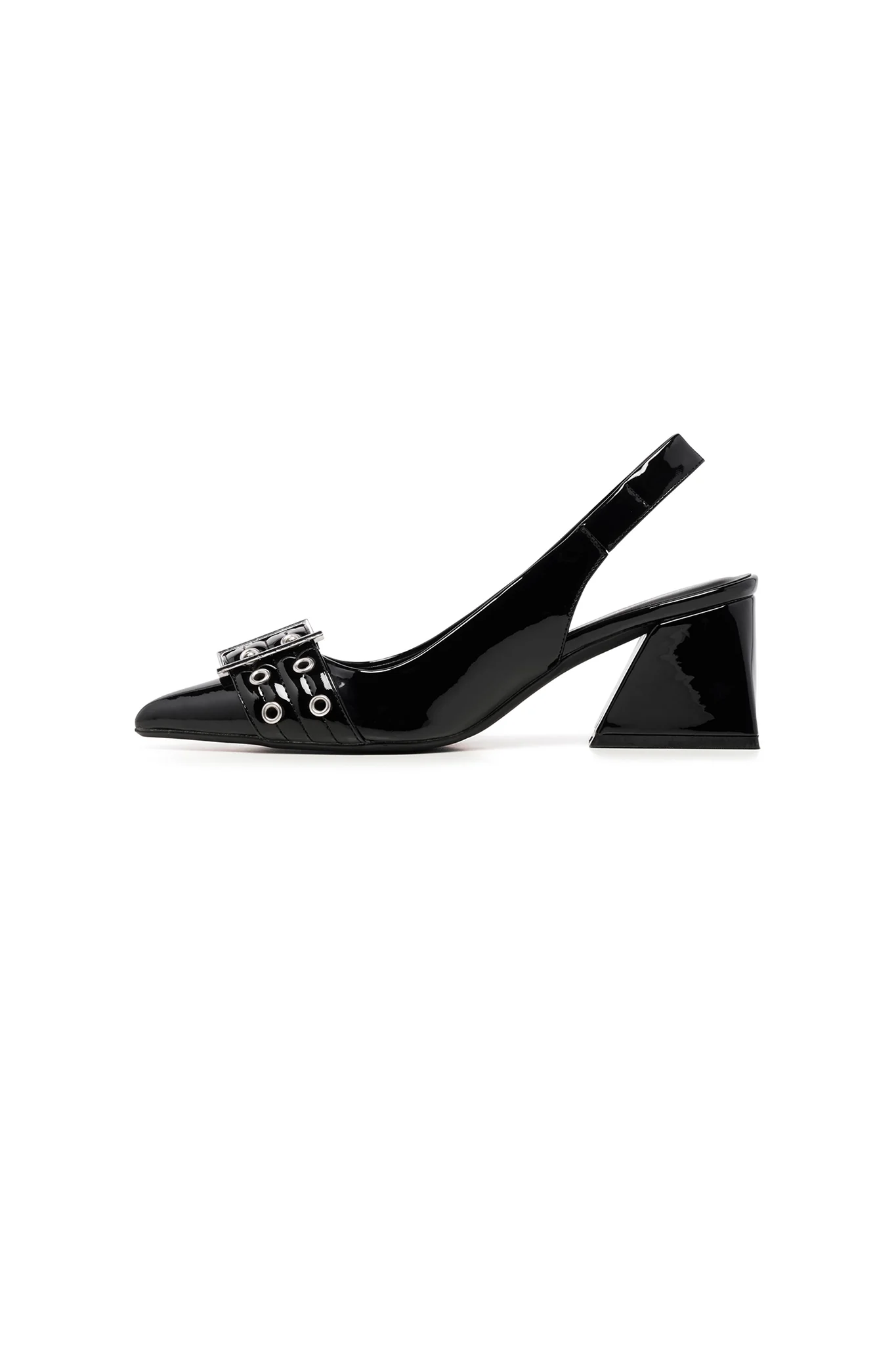 THERAPY Slay Slingback Pump Black Patent - Sonourner