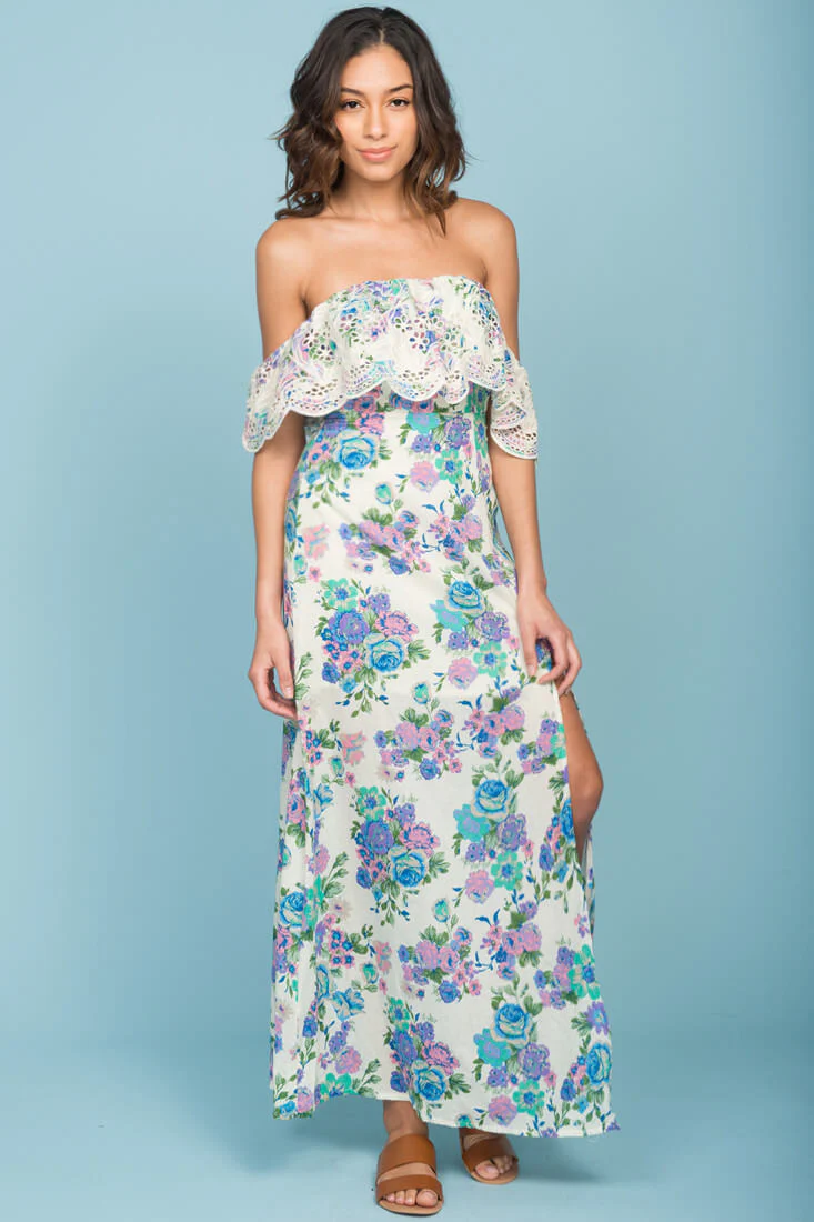 Tia Bohemian Wanderlust Dress Beige - Sonourner