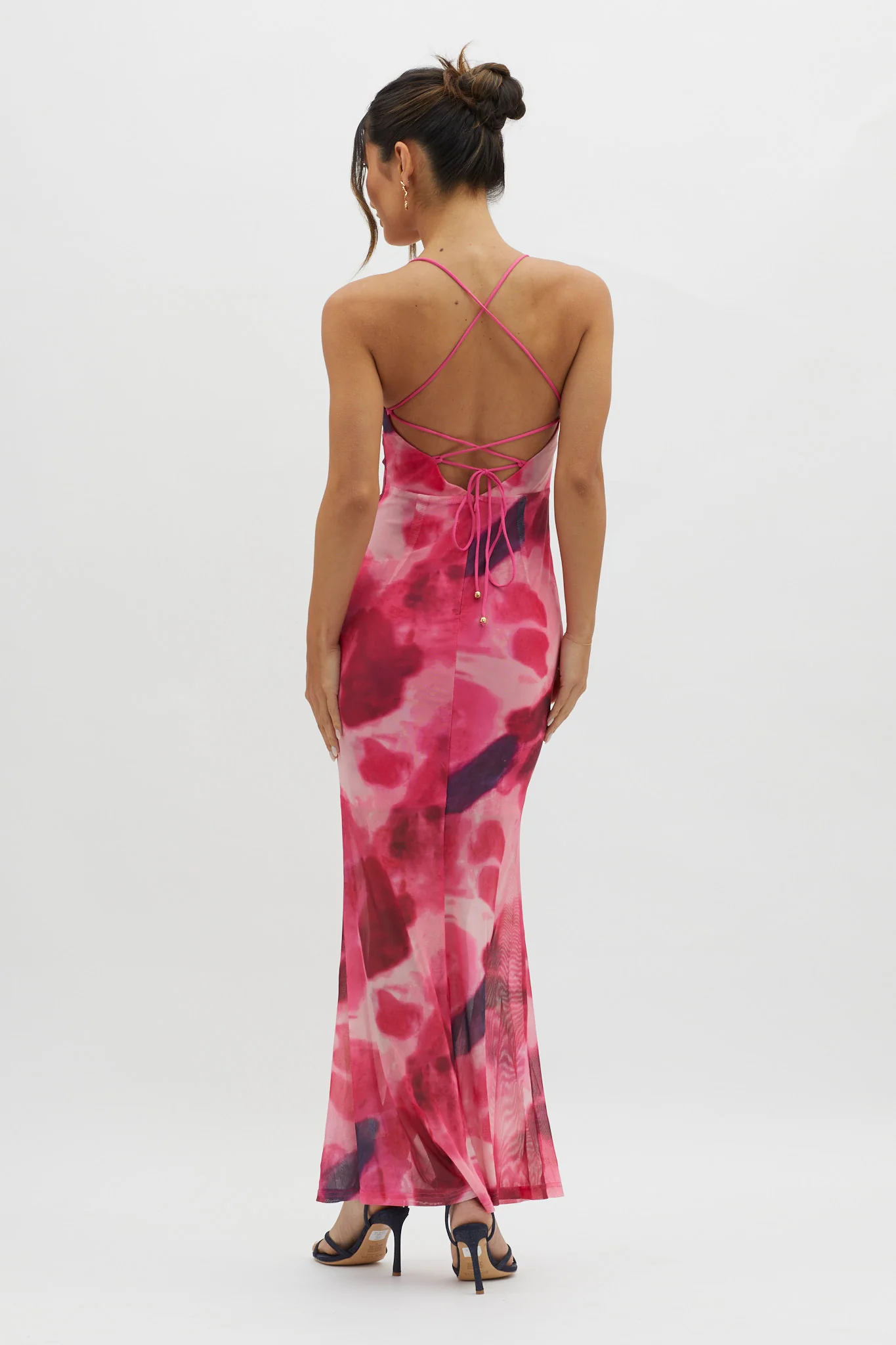 Letting Go Tie-Up Back Maxi Dress Red - Sonourner