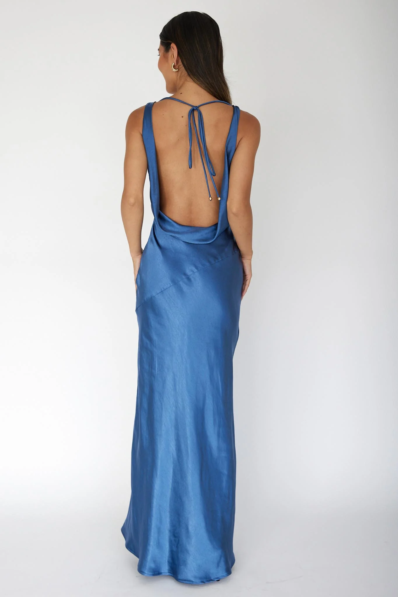 Cassiopeia Open Back Maxi Dress Navy - Sonourner