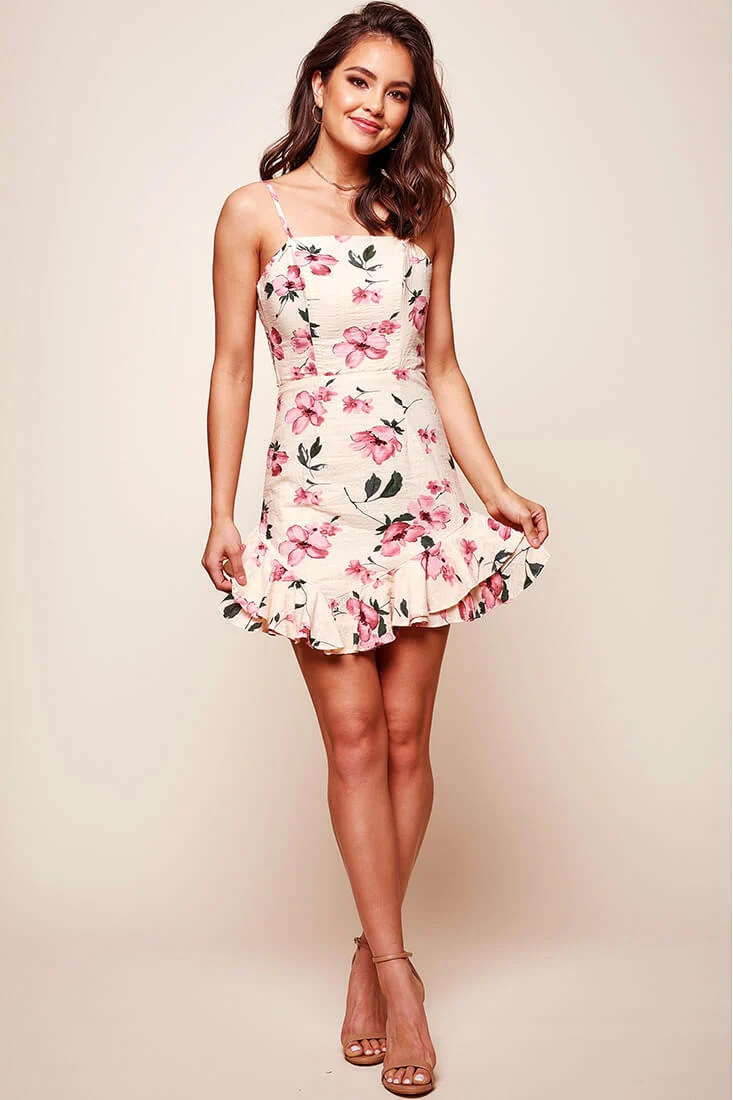 Sarah Kay Double Bow Party Dress Beige - Sonourner