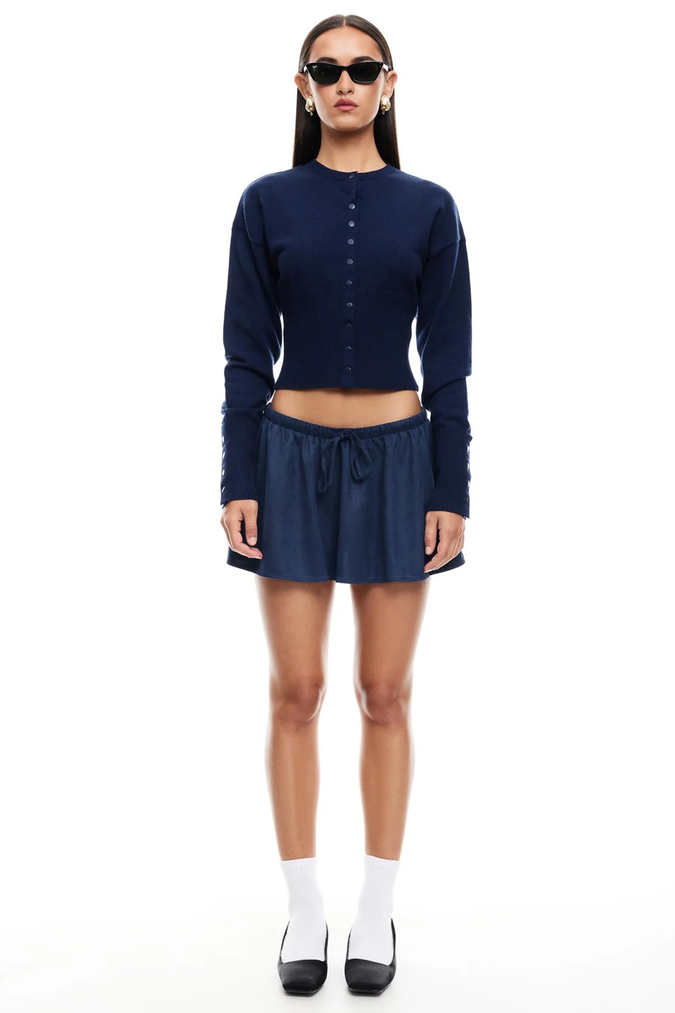 LIONESS Ghost Mini Skirt Navy - Sonourner